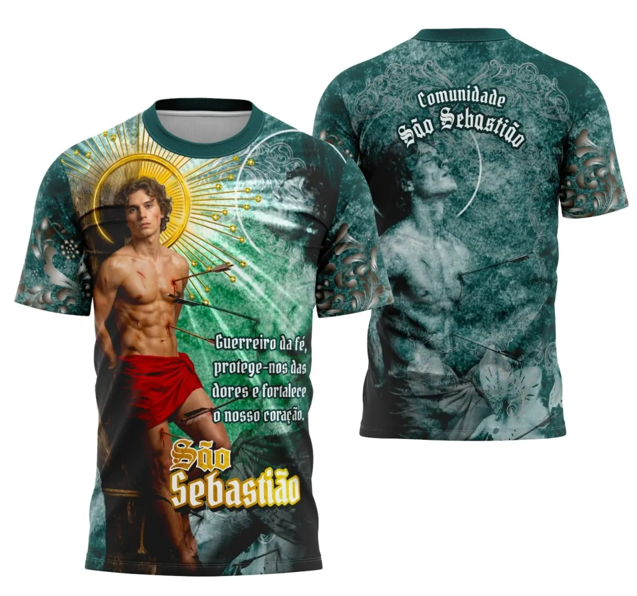 Camiseta Católica São Sebastião 2026 – Estilo com Devoção