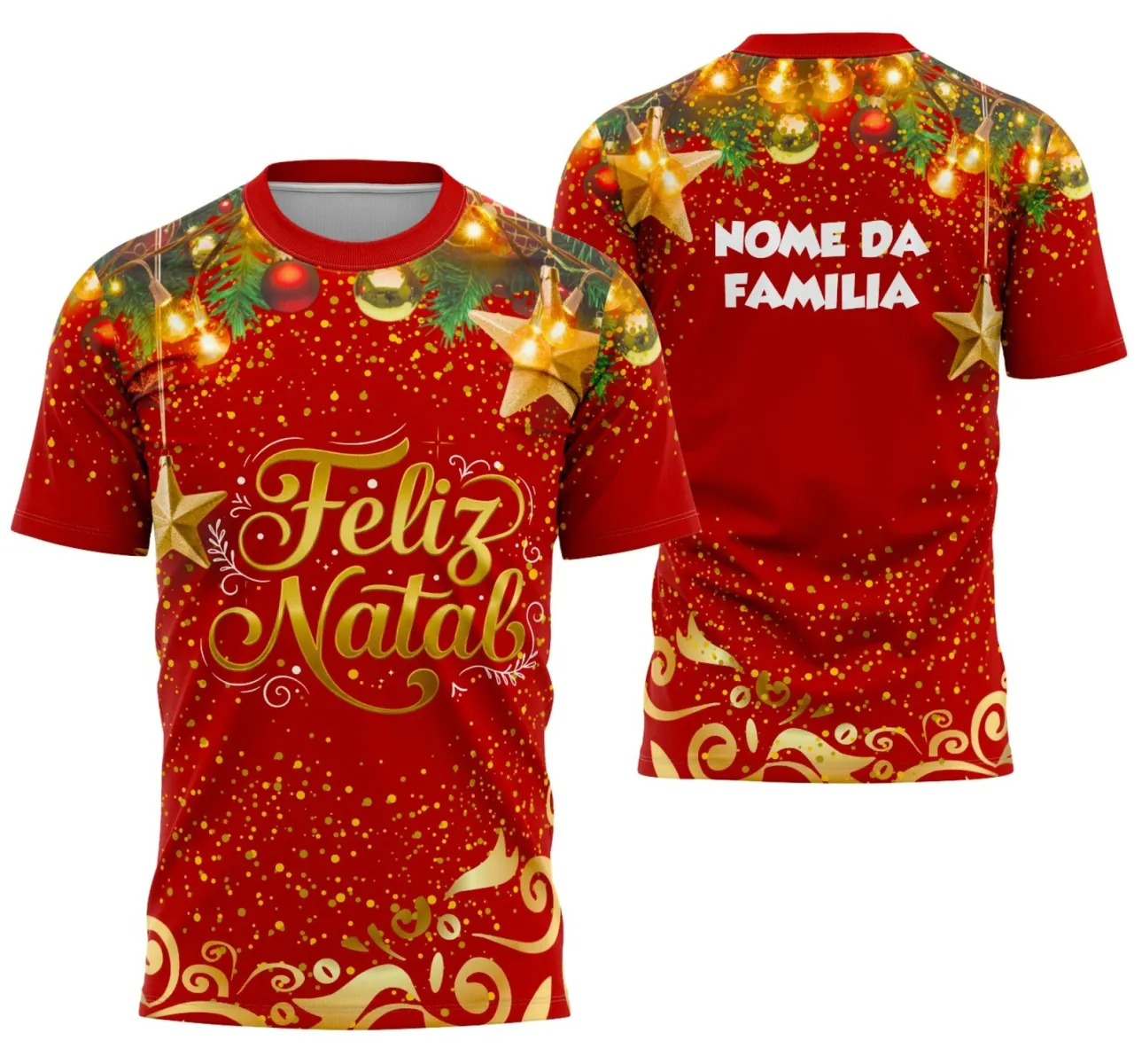Camiseta Feliz Natal 2025 Arte Digital – Estampa Natalina Exclusiva para Sublimação