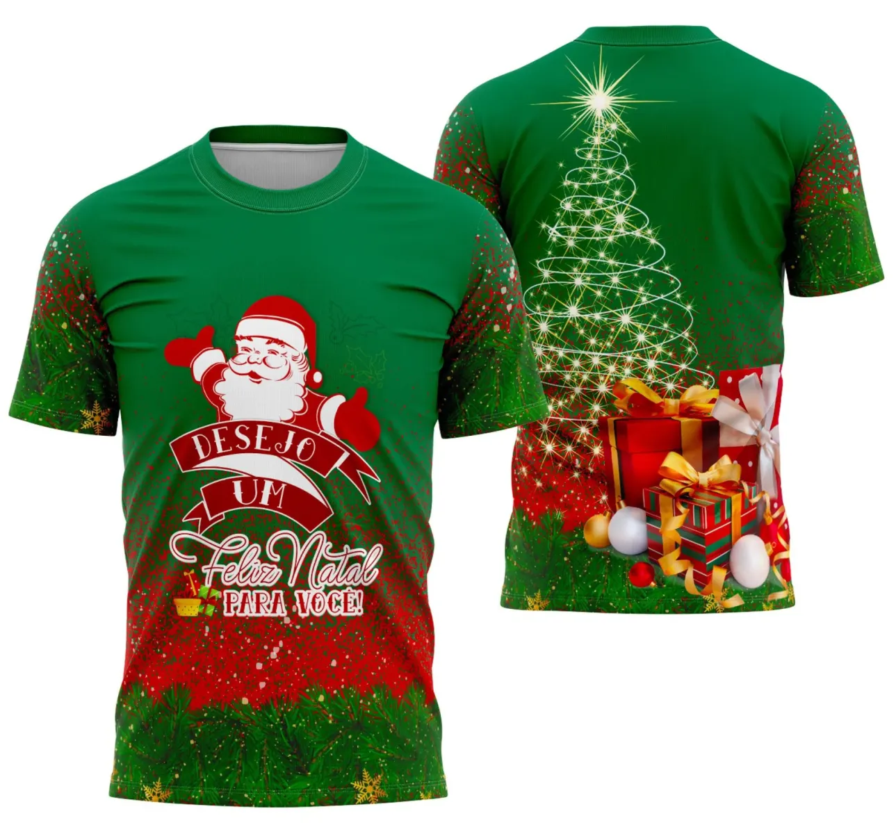 Camiseta Feliz Natal 2025 Arte Digital – Estampa Natalina Exclusiva para Sublimação