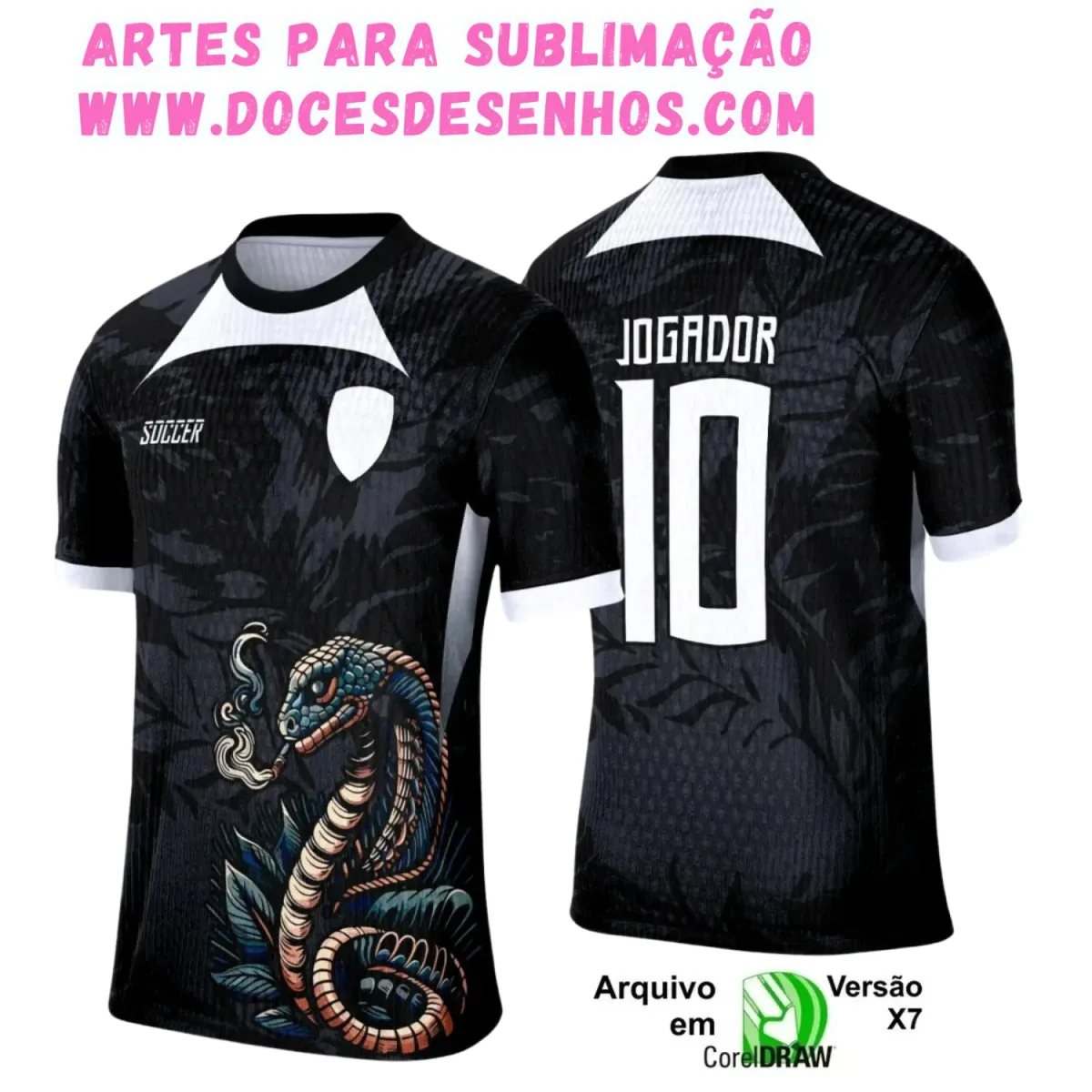 Camiseta Interclasse com Estampa de Cobra – Arte Digital Camiseta Interclasse com Estampa de Cobra – Arte Digital