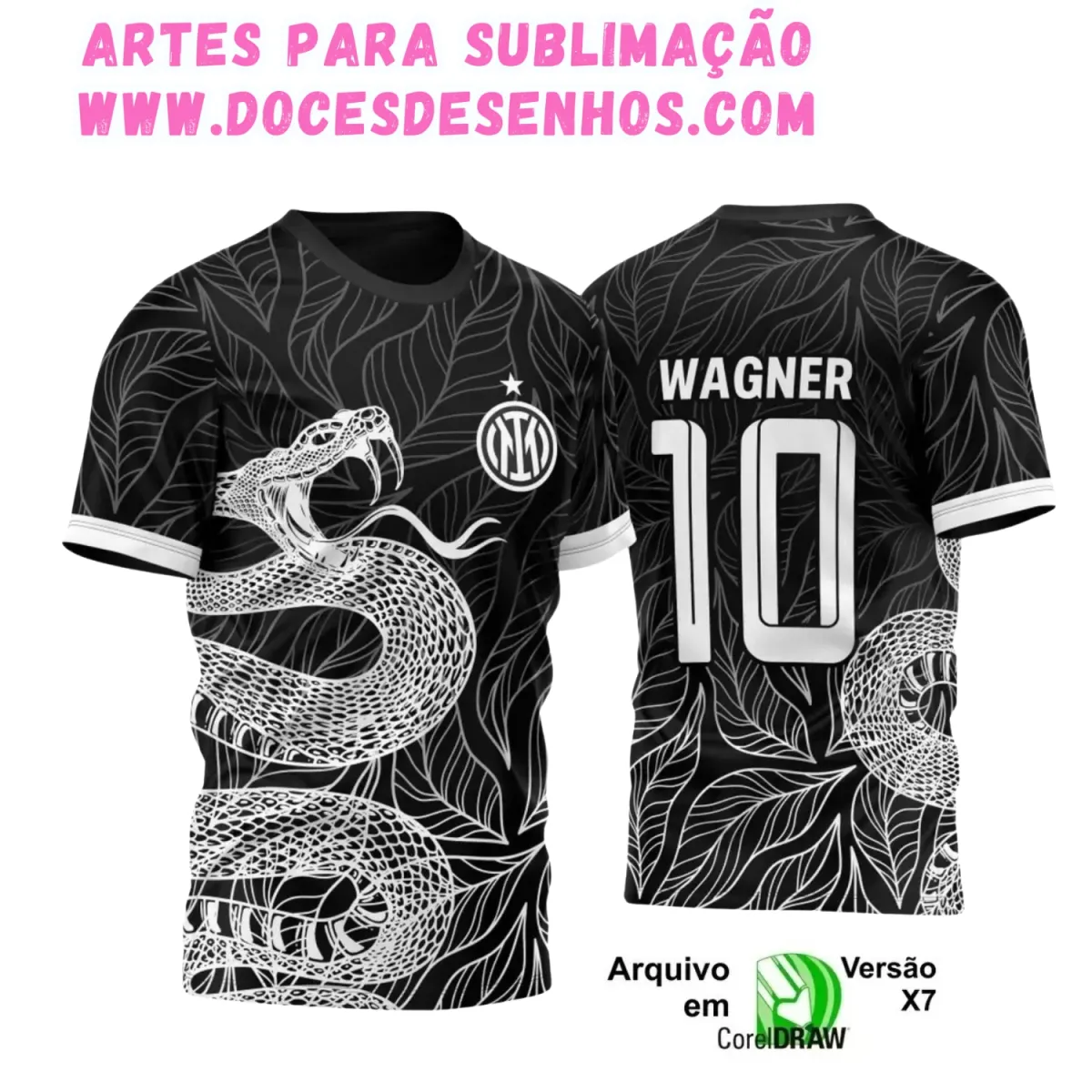 Camiseta Interclasse com Estampa de Cobra – Arte Digital Camiseta Interclasse com Estampa de Cobra – Arte Digital