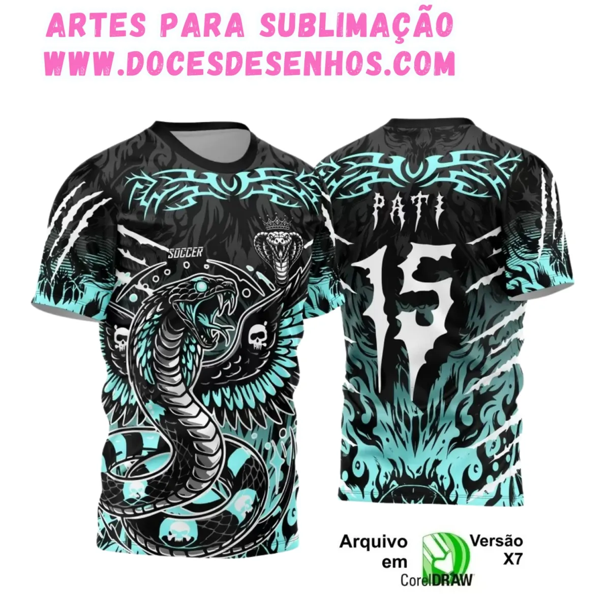 Camiseta Interclasse com Estampa de Cobra – Arte Exclusiva Camiseta Interclasse com Estampa de Cobra – Arte Exclusiva