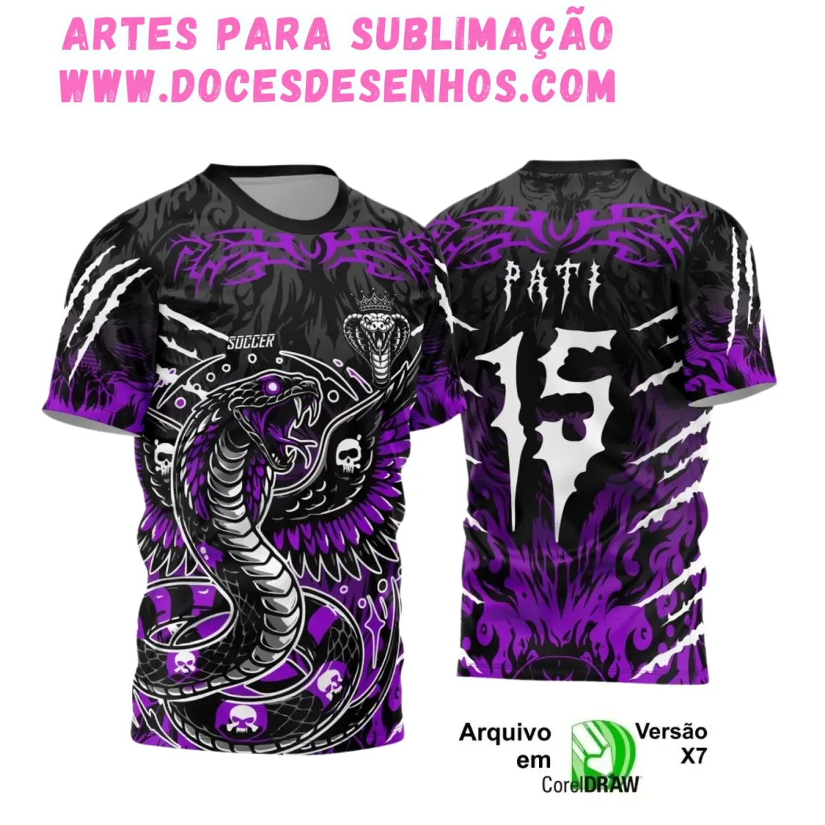 Camiseta Interclasse com Estampa de Cobra – Arte Exclusiva Camiseta Interclasse com Estampa de Cobra – Arte Exclusiva