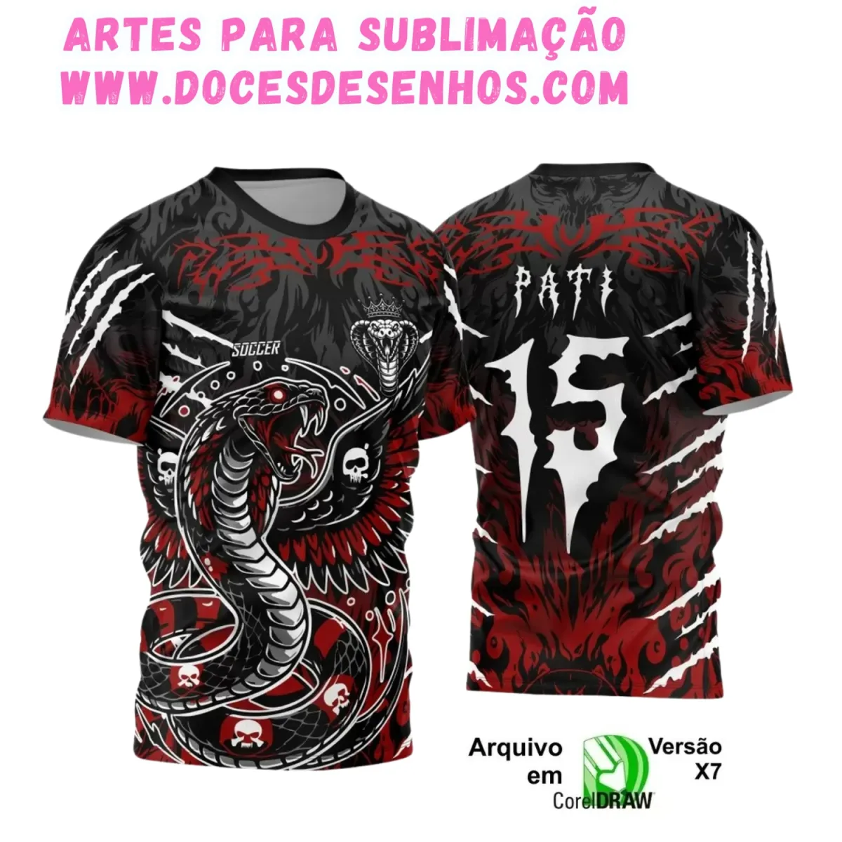 Camiseta Interclasse com Estampa de Cobra – Arte Exclusiva Camiseta Interclasse com Estampa de Cobra – Arte Exclusiva