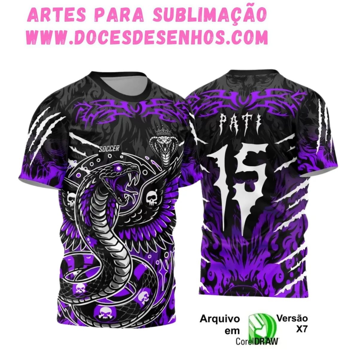 Camiseta Interclasse com Estampa de Cobra – Arte Exclusiva Camiseta Interclasse com Estampa de Cobra – Arte Exclusiva