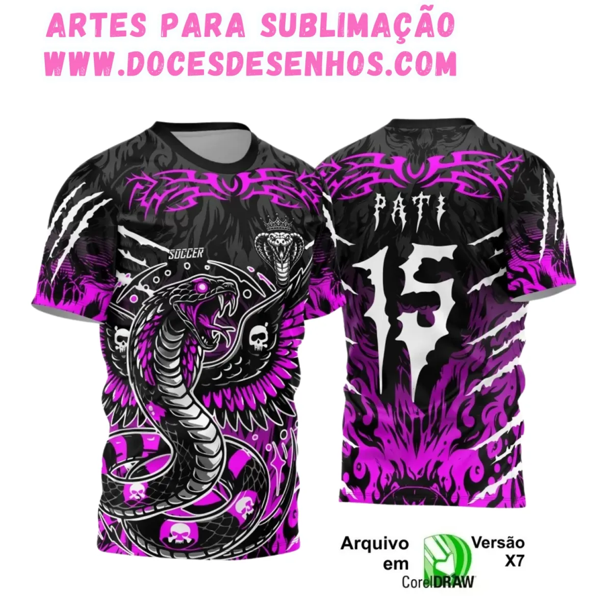 Camiseta Interclasse com Estampa de Cobra – Arte Exclusiva Camiseta Interclasse com Estampa de Cobra – Arte Exclusiva
