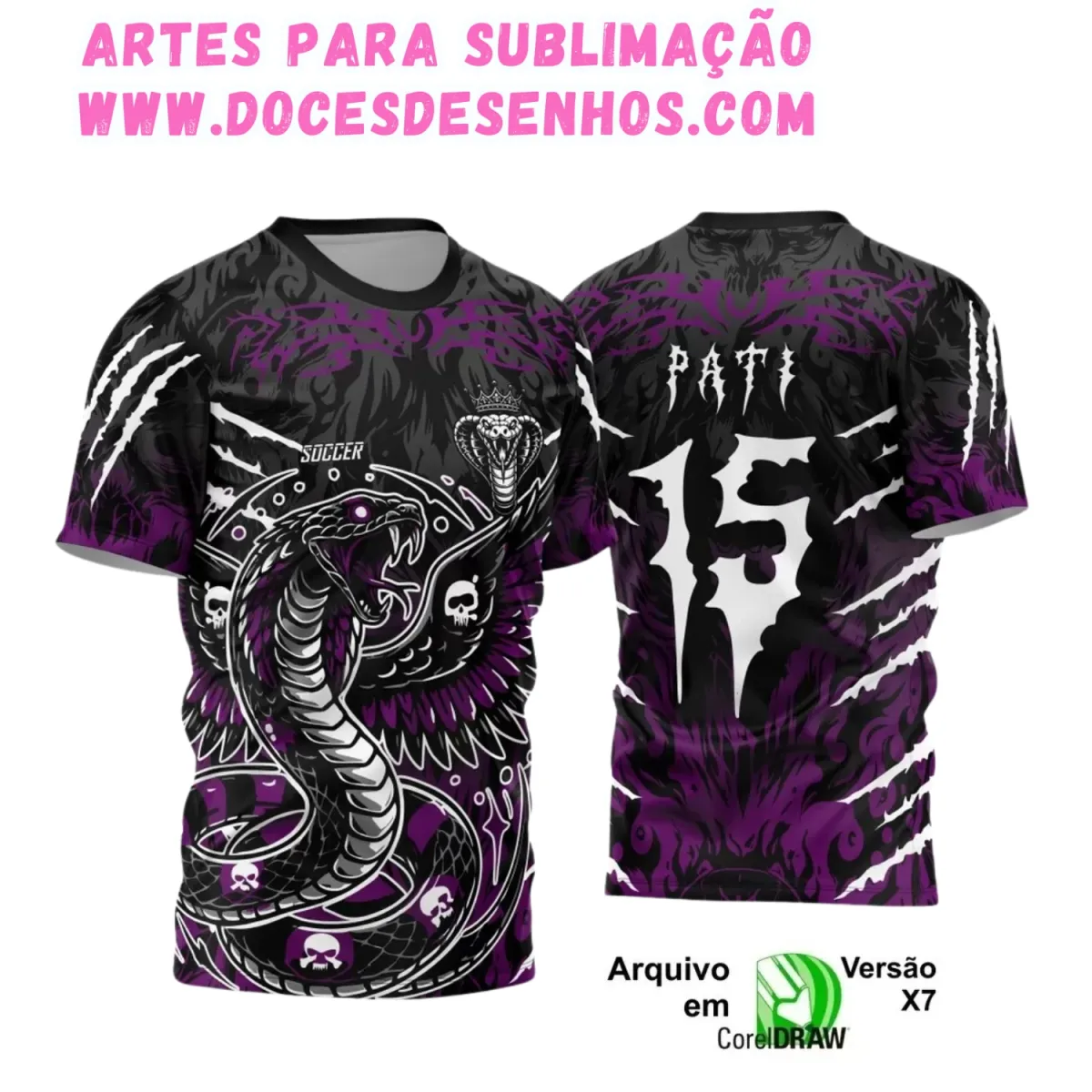 Camiseta Interclasse com Estampa de Cobra – Arte Exclusiva Camiseta Interclasse com Estampa de Cobra – Arte Exclusiva