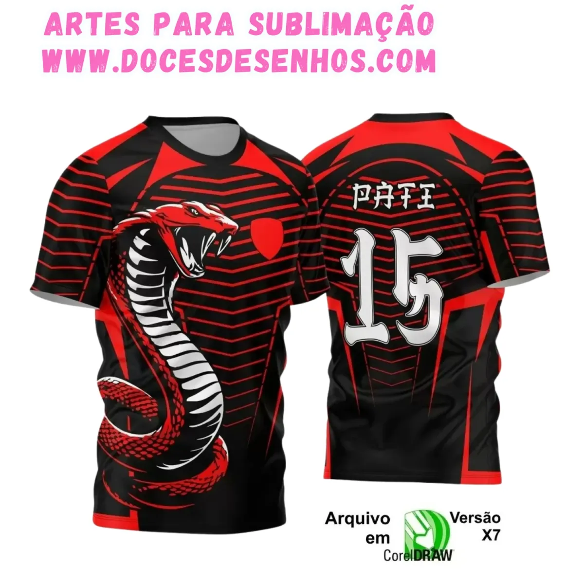 Camiseta Interclasse com Estampa de Cobra – Arte Exclusiva Camiseta Interclasse com Estampa de Cobra – Arte Exclusiva
