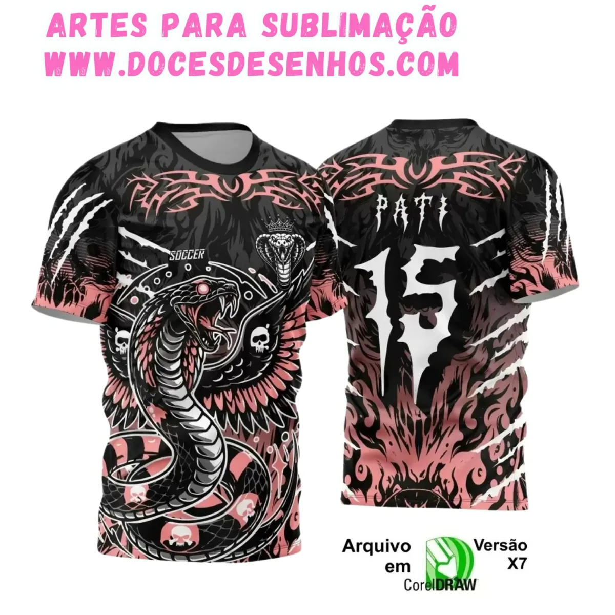 Camiseta Interclasse com Estampa de Cobra – Arte Exclusiva Camiseta Interclasse com Estampa de Cobra – Arte Exclusiva