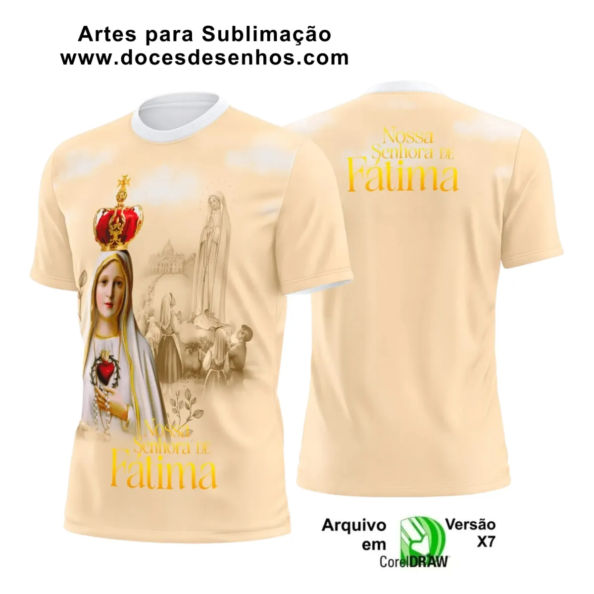 Camiseta Religião Nossa Senhora de Fátima 2025 Camiseta Religião Nossa Senhora de Fátima 2025