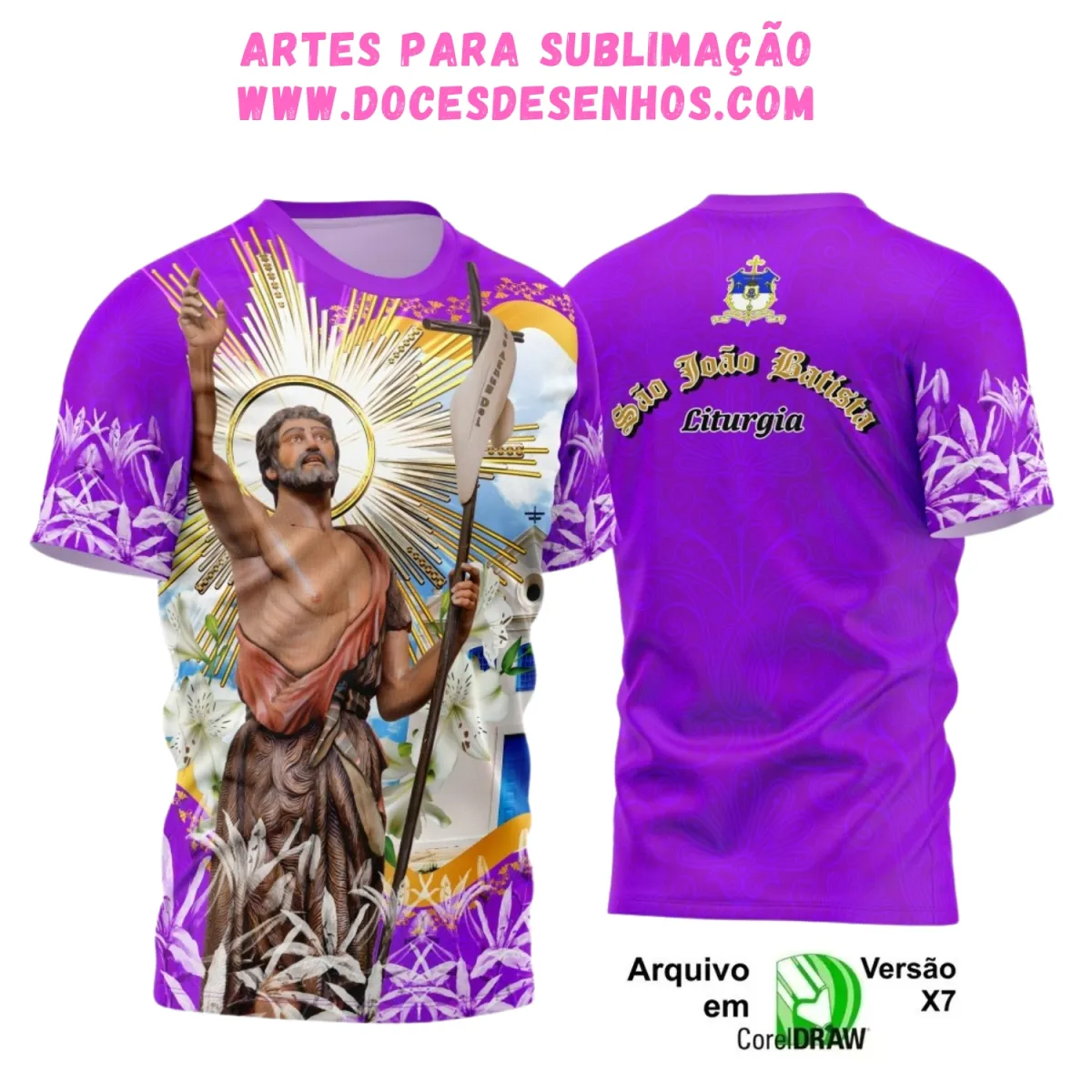 Camiseta São João Batista 2025 – Arte e Religião em Foco Camiseta São João Batista 2025 – Arte e Religião em Foco