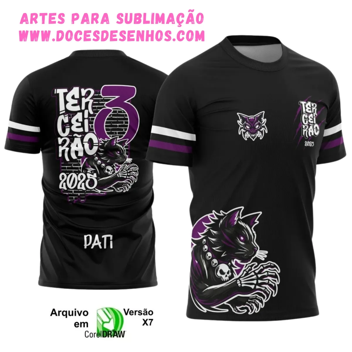 Camiseta Terceirão – Arte Vetor Gatinho 2025 Camiseta Terceirão – Arte Vetor Gatinho 2025
