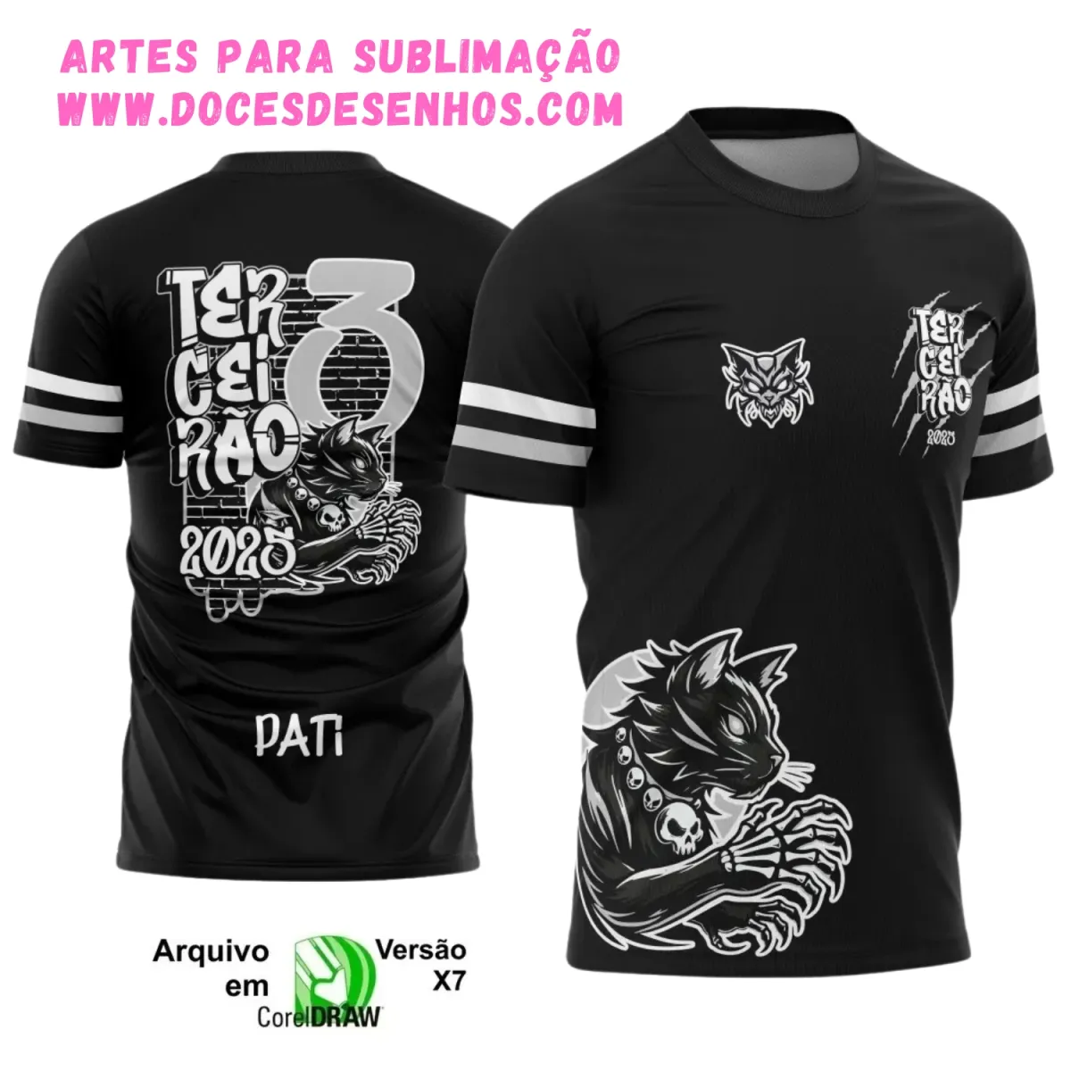 Camiseta Terceirão – Arte Vetor Gatinho 2025 Camiseta Terceirão – Arte Vetor Gatinho 2025