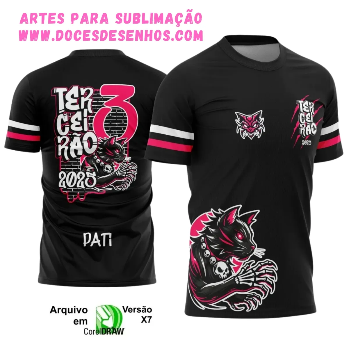 Camiseta Terceirão – Arte Vetor Gatinho 2025 Camiseta Terceirão – Arte Vetor Gatinho 2025