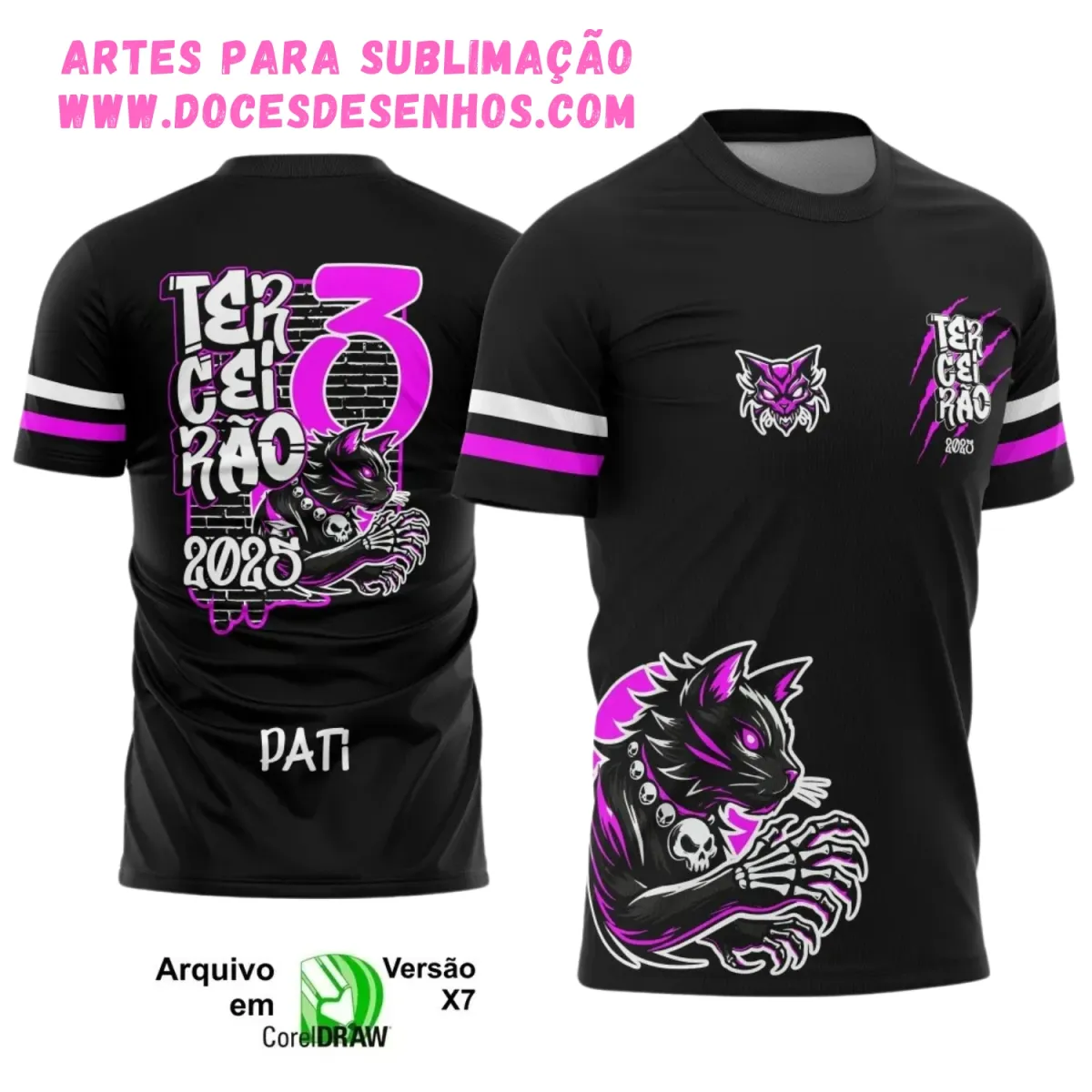 Camiseta Terceirão – Arte Vetor Gatinho 2025 Camiseta Terceirão – Arte Vetor Gatinho 2025