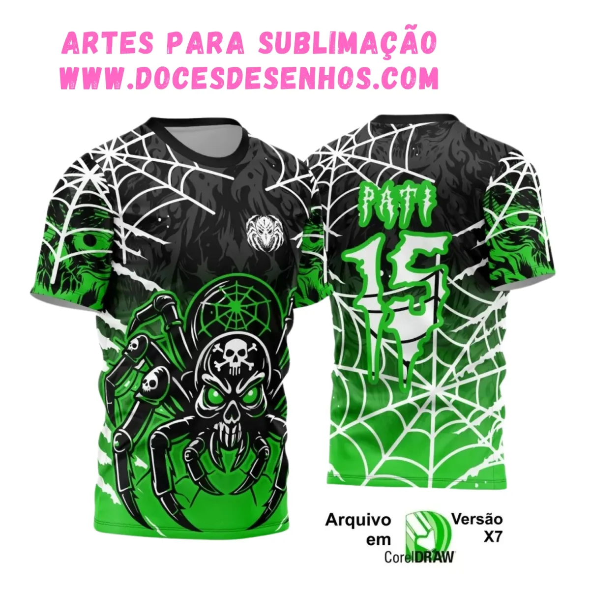 Camiseta de Interclasse 2025 – Modelo Aranha Venenosa Camiseta de Interclasse 2025 – Modelo Aranha Venenosa
