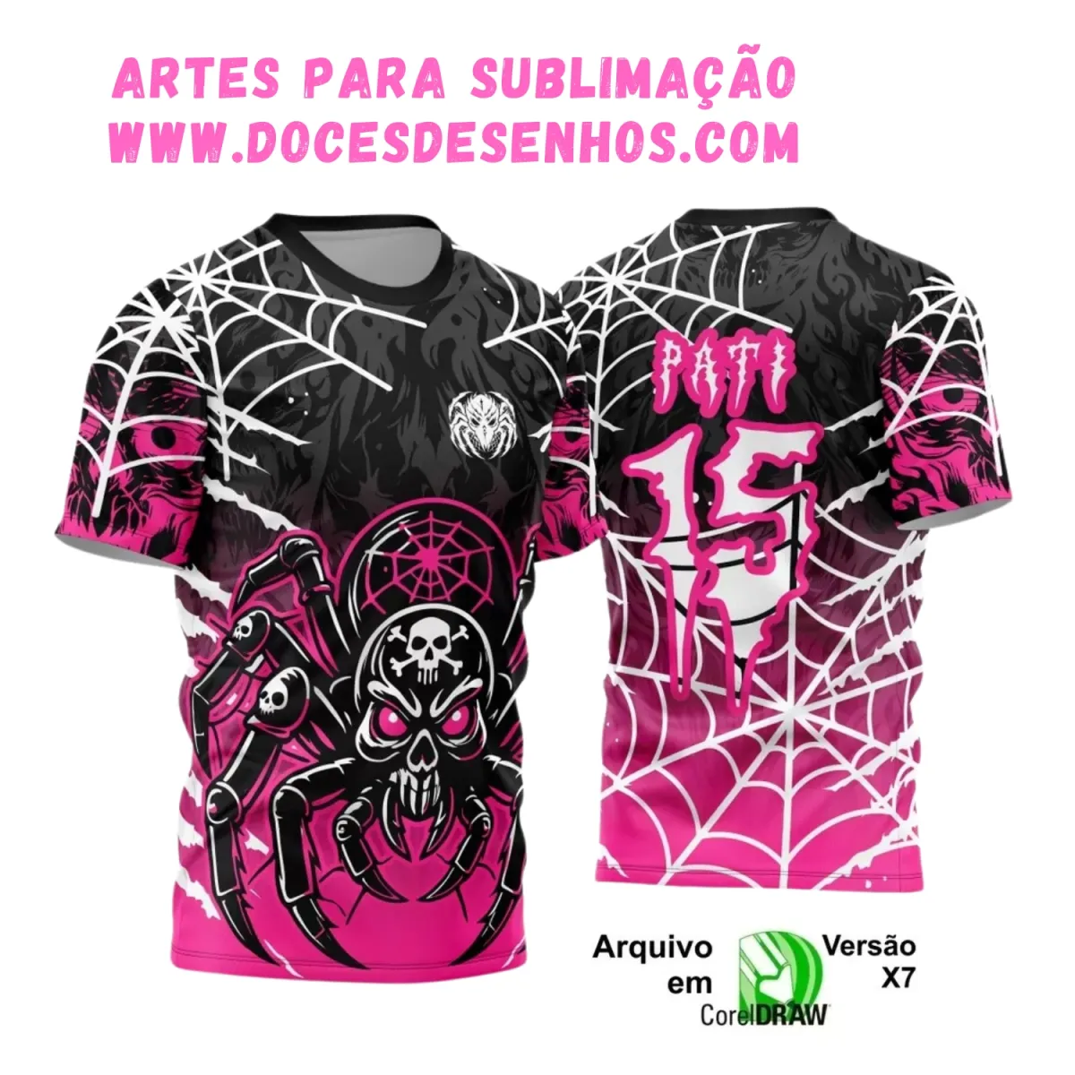 Camiseta de Interclasse 2025 – Modelo Aranha Venenosa Camiseta de Interclasse 2025 – Modelo Aranha Venenosa