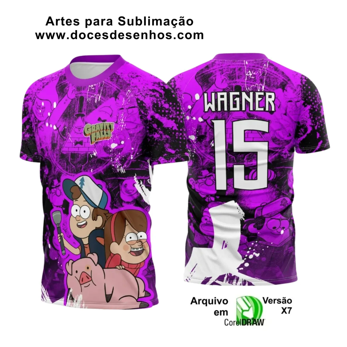 Camiseta de Interclasse 2025 com Arte Vetor Gravity Falls Camiseta de Interclasse 2025 com Arte Vetor Gravity Falls