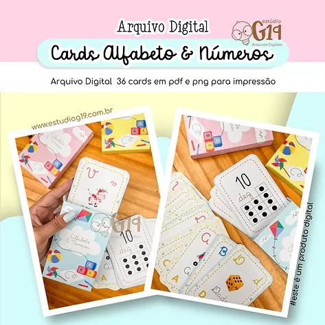 Cards com caixa – Alfabeto & Números (Estúdio G19) Cards com caixa – Alfabeto & Números (Estúdio G19)