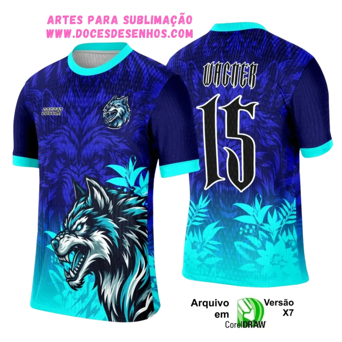 Design Camisa Interclasse Lobo Azul Pronto Design Camisa Interclasse Lobo Azul Pronto