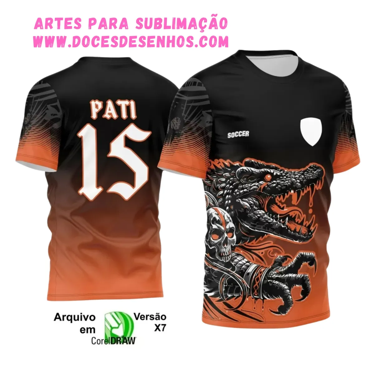 Design de Camisa Interclasse Crocodilo 2025 Design de Camisa Interclasse Crocodilo 2025