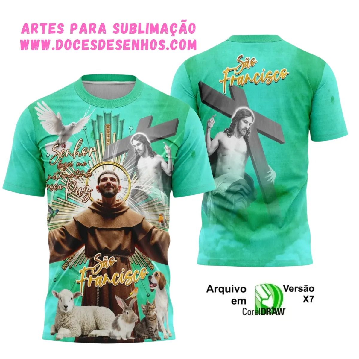 Estampa Camisa Religiosa São Francisco 2025 – Arte Digital