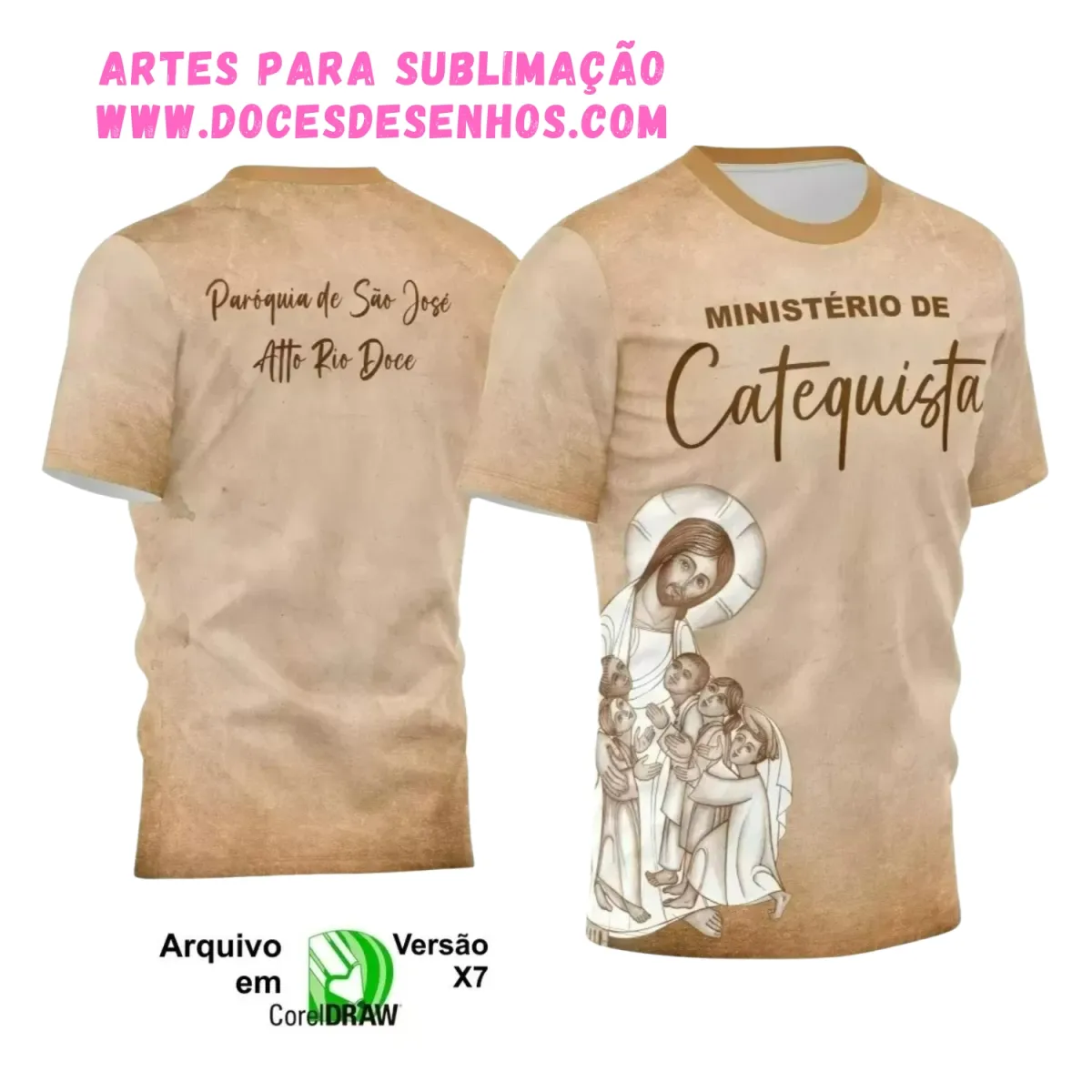 Estampa Catequista de Fé ‑ Arte Digital para Camisa Estampa Catequista de Fé ‑ Arte Digital para Camisa