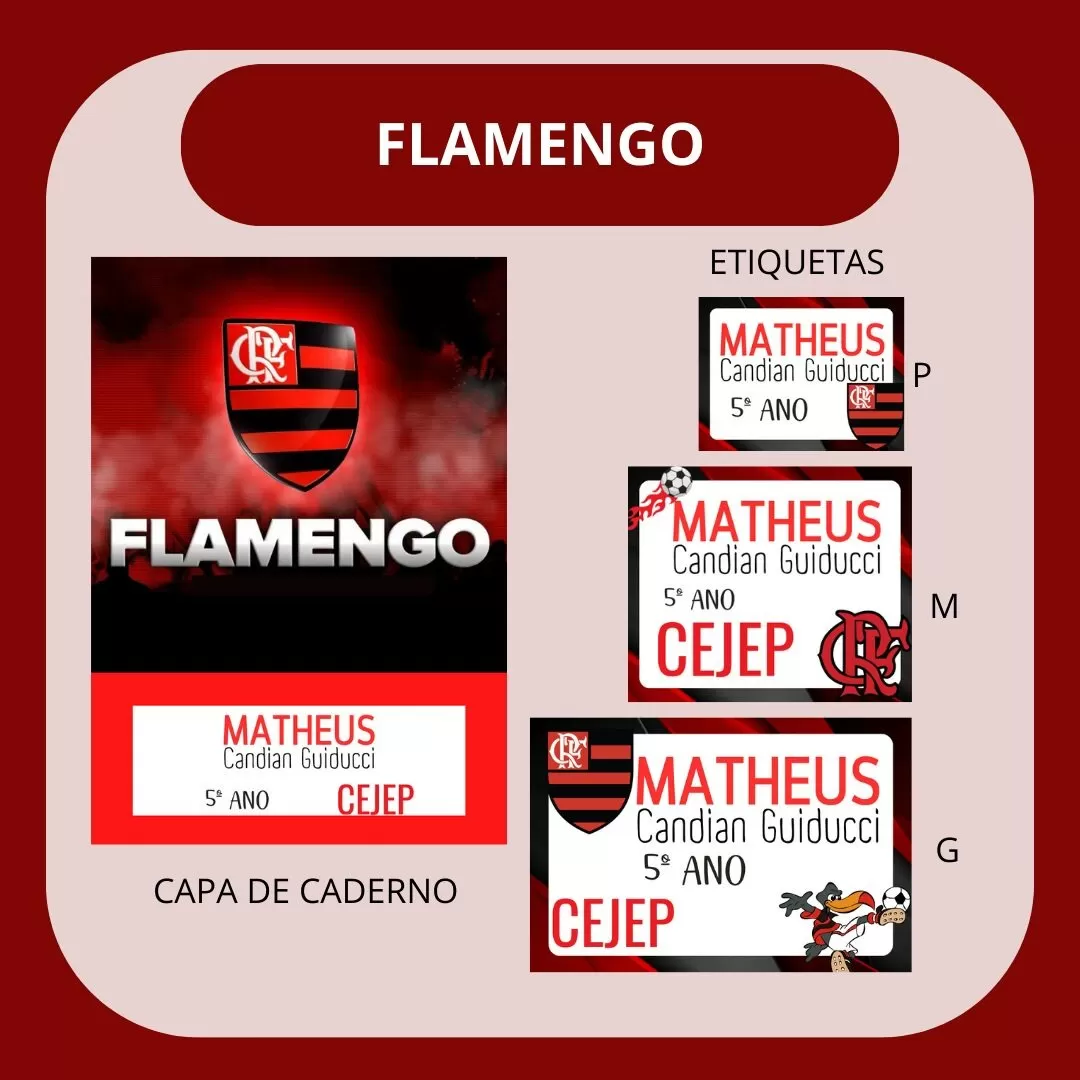 Etiquetas Escolares – Volta Às Aulas 2024 – Flamengo – Hully Personalizados Etiquetas Escolares – Volta Às Aulas 2024 – Flamengo – Hully Personalizados