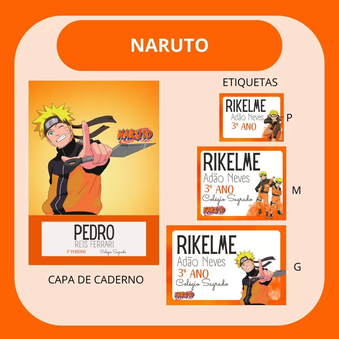 Etiquetas Escolares – Volta Às Aulas 2024 – Naruto – Hully Personalizados Etiquetas Escolares – Volta Às Aulas 2024 – Naruto – Hully Personalizados