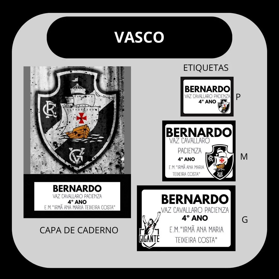 Etiquetas Escolares – Volta Às Aulas 2024 – Vasco – Hully Personalizados Etiquetas Escolares – Volta Às Aulas 2024 – Vasco – Hully Personalizados