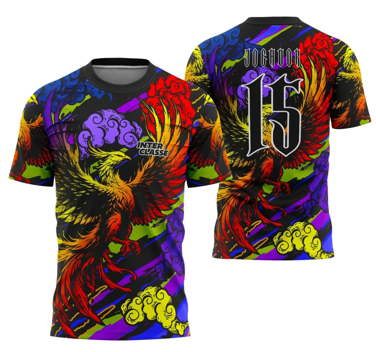 Interclasse 2025: Arte Vetor de Camiseta Escolar com Estilo Fênix