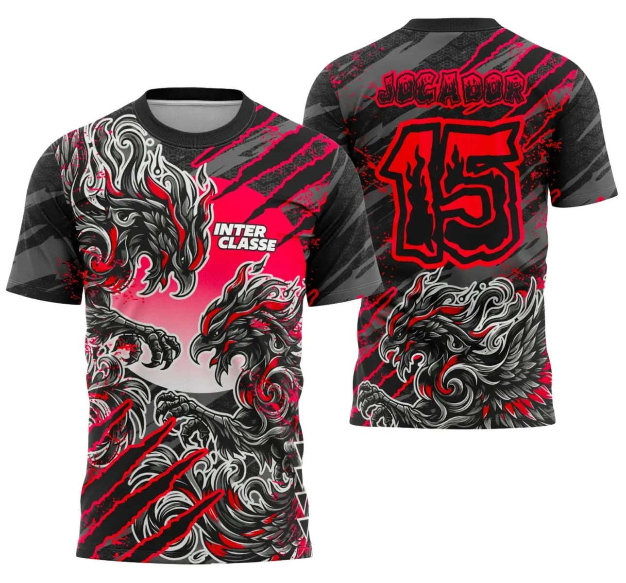 Interclasse 2025: Arte Vetor de Camiseta Escolar com Estilo Fênix