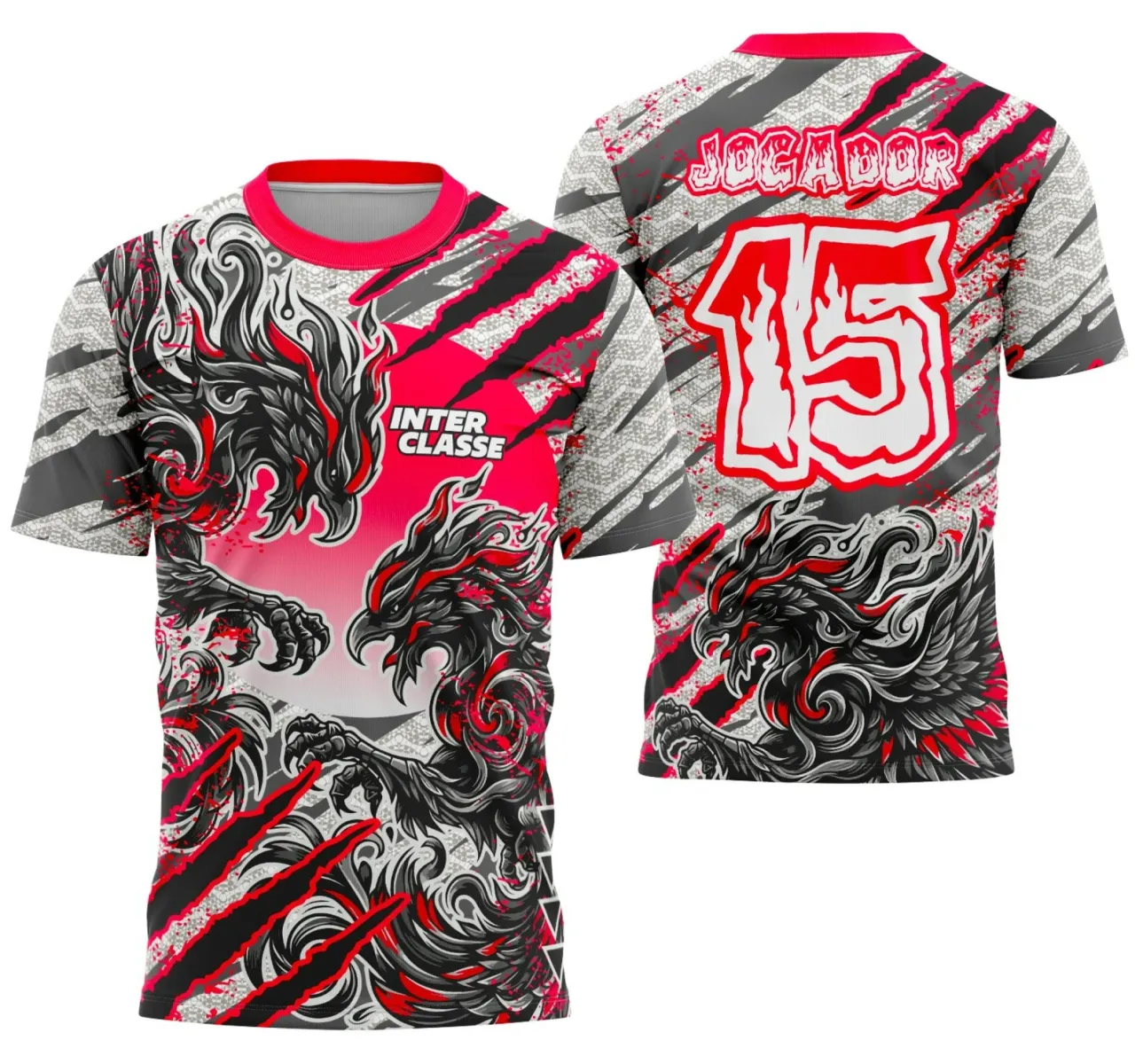 Interclasse 2025: Arte Vetor de Camiseta Escolar com Estilo Fênix