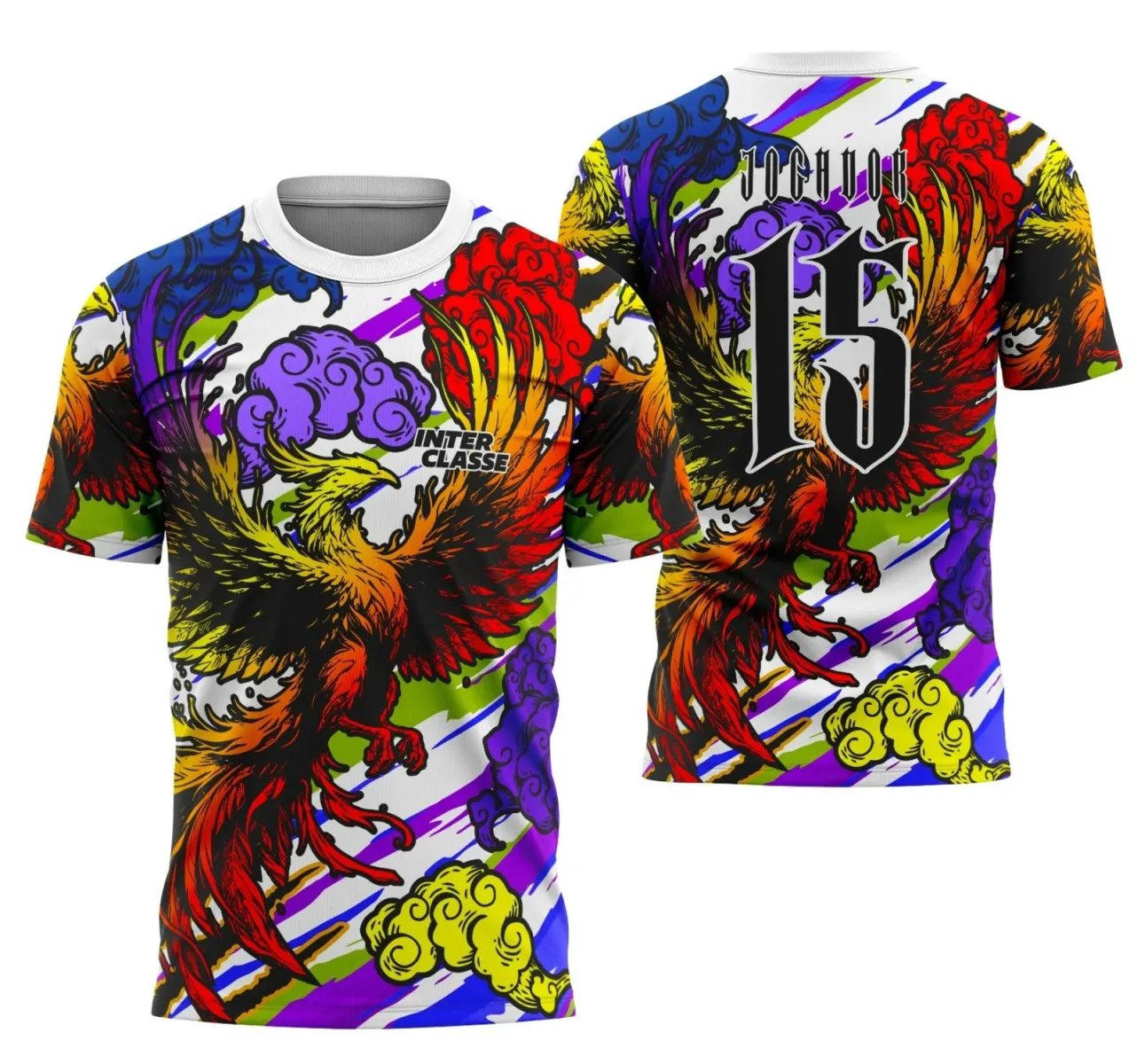 Interclasse 2025: Arte Vetor de Camiseta Escolar com Estilo Fênix