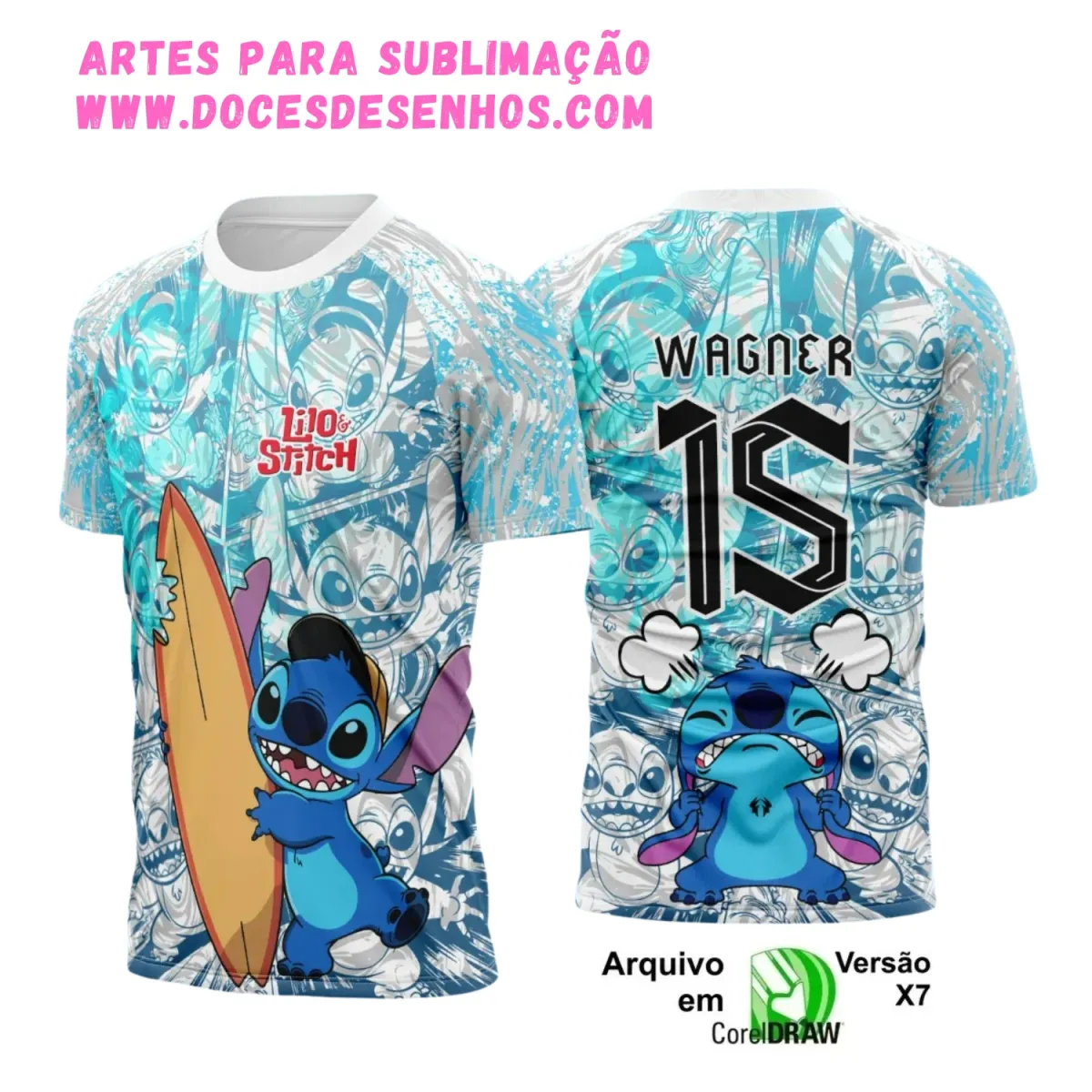 Interclasse Camiseta Stitch 2025 para Sublimação Interclasse Camiseta Stitch 2025 para Sublimação