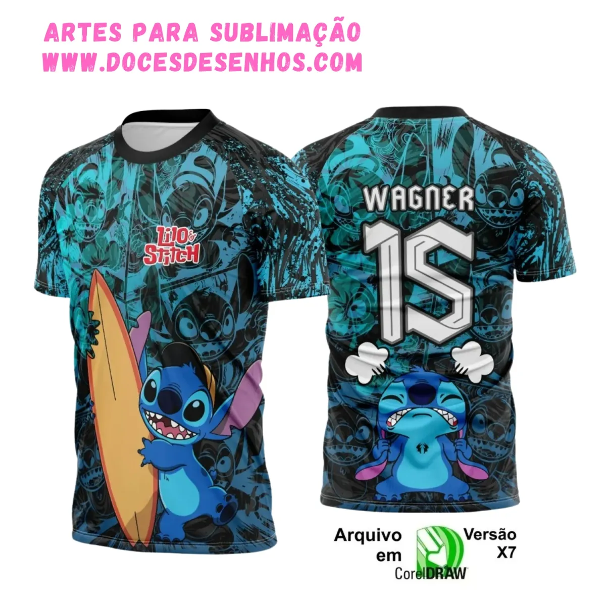 Interclasse Camiseta Stitch 2025 para Sublimação Interclasse Camiseta Stitch 2025 para Sublimação