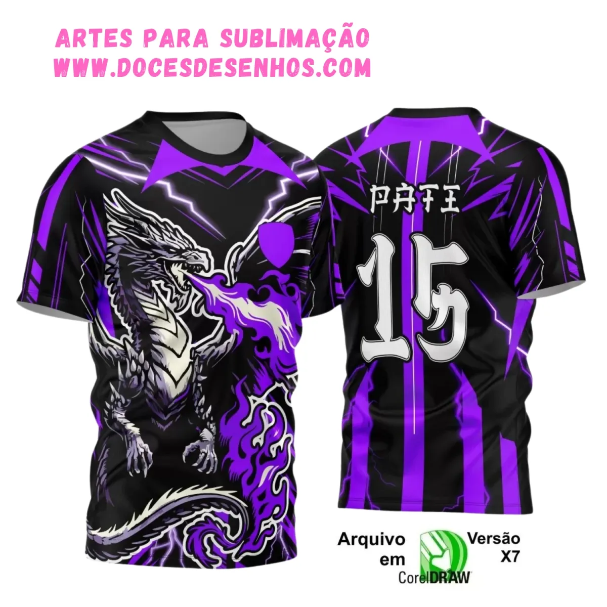 Interclasse Dragão 2025: Arte Vetor em Chamas Roxas Interclasse Dragão 2025: Arte Vetor em Chamas Roxas