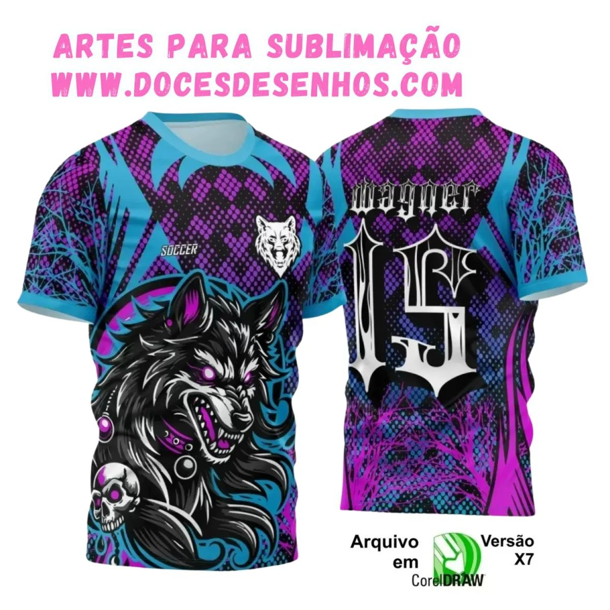 Interclasse Lobo: Camiseta Vetorizada Única Interclasse Lobo: Camiseta Vetorizada Única