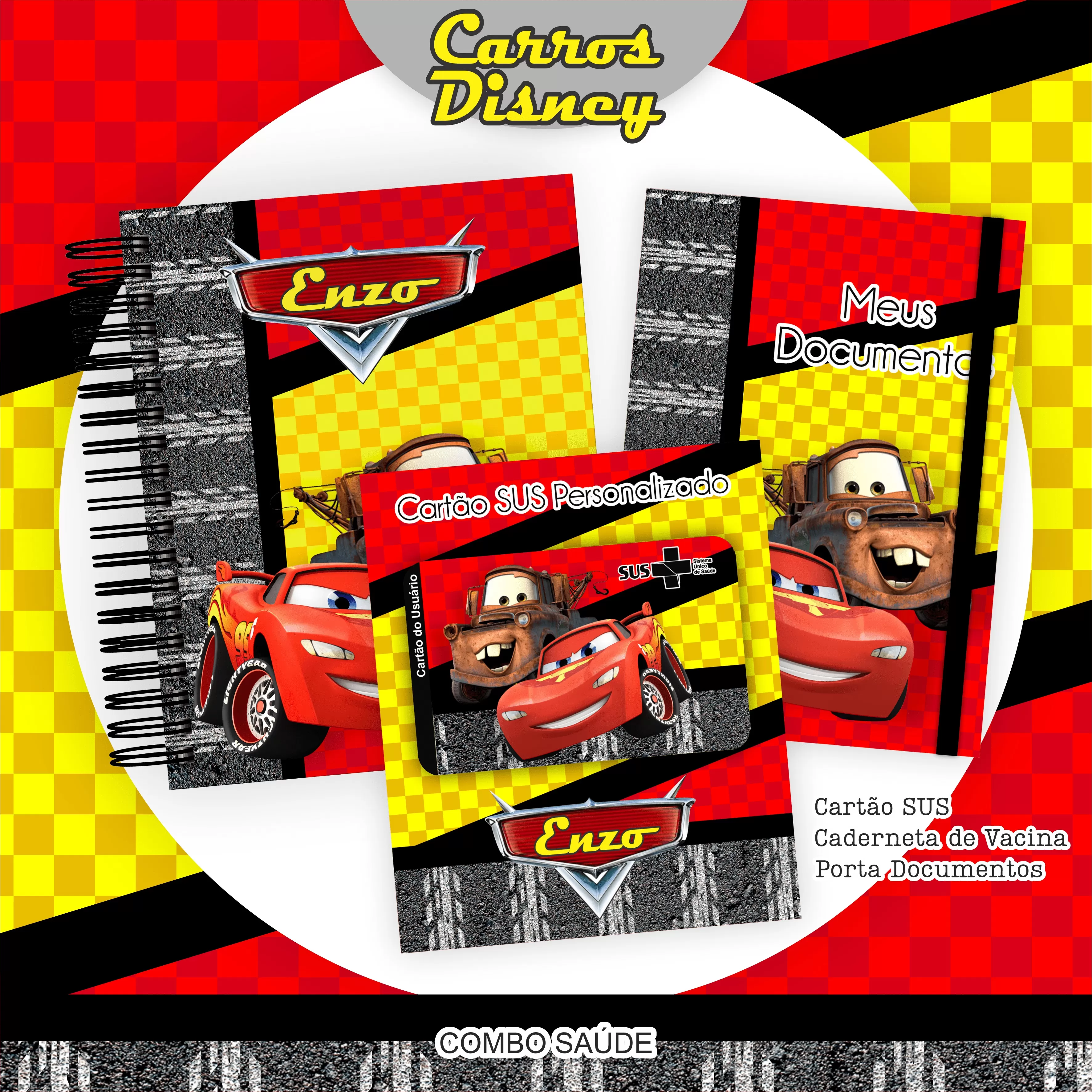 Kit Completo Volta às Aulas 2024 (Encadernação) – Carros Disney – Pamella Vieira Kit Completo Volta às Aulas 2024 (Encadernação) – Carros Disney – Pamella Vieira