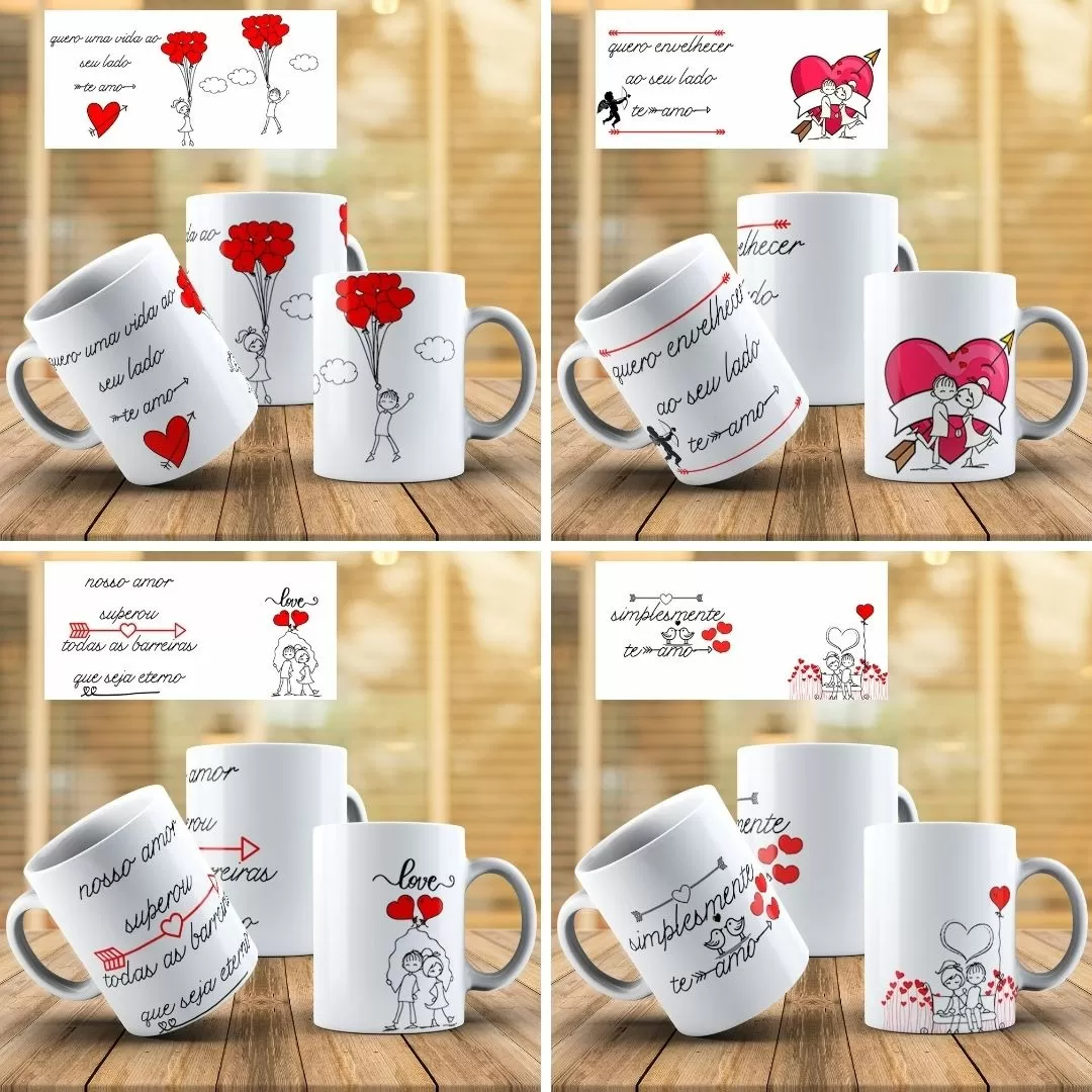 Kit Digital Canecas Namorados – Artes em PDF e PNG