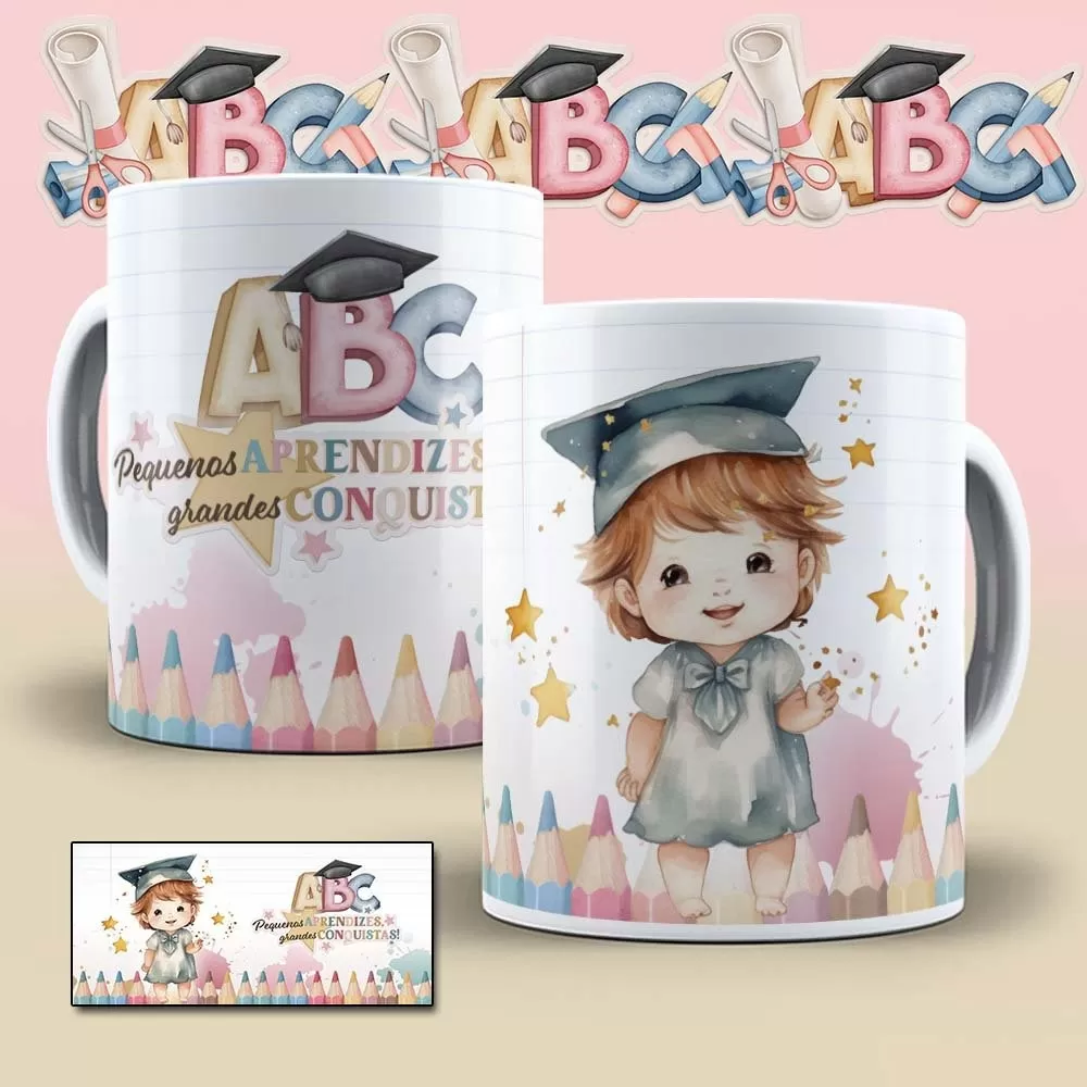 Kit Estampas Canecas – Formatura ABC (Bruna Molina) Kit Estampas Canecas – Formatura ABC (Bruna Molina)