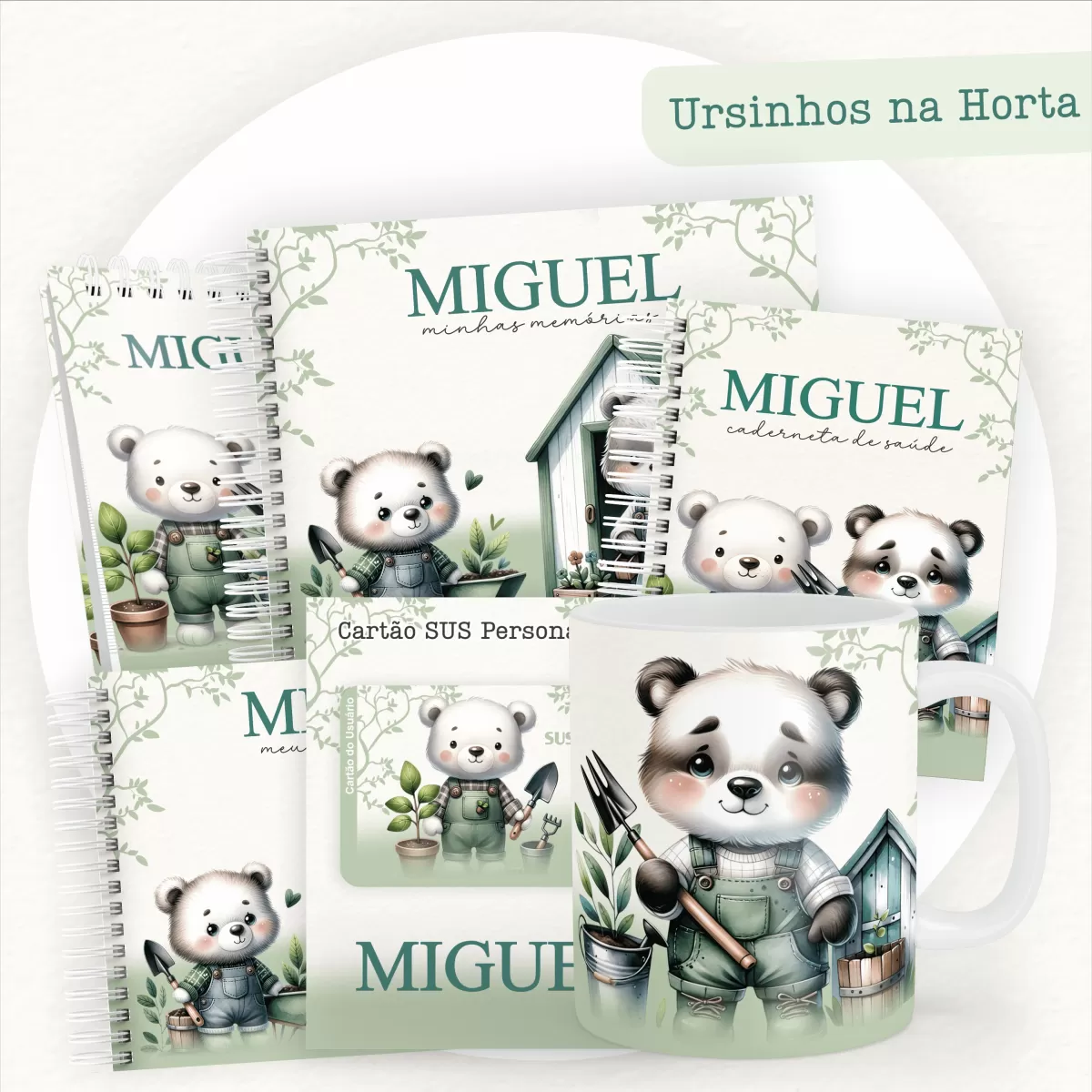 Kit Maternidade Clube Baby – Ursinhos na Horta – Pamella Vieira