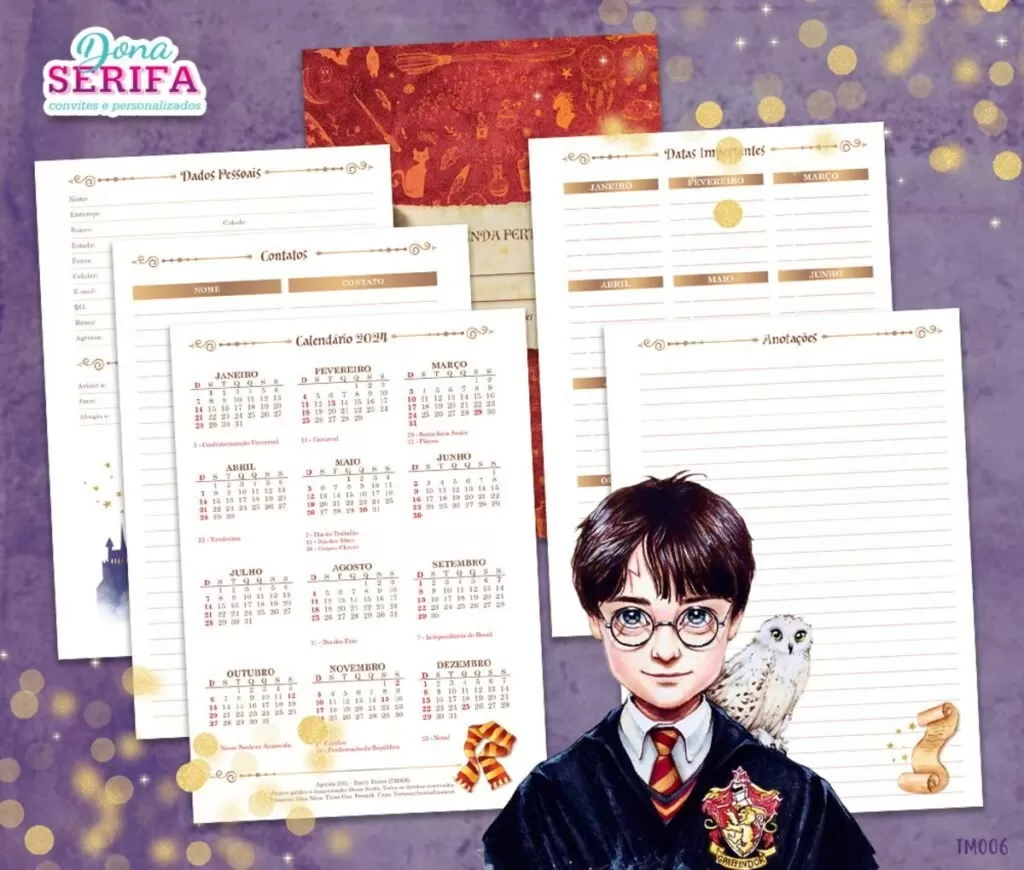 Miolo Agenda 2024 Harry Potter – (Dona Serifa)