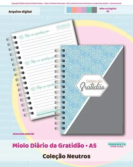 Miolo Diário da Gratidão - A5 - Neutros Miolo Diário da Gratidão - A5 - Neutros