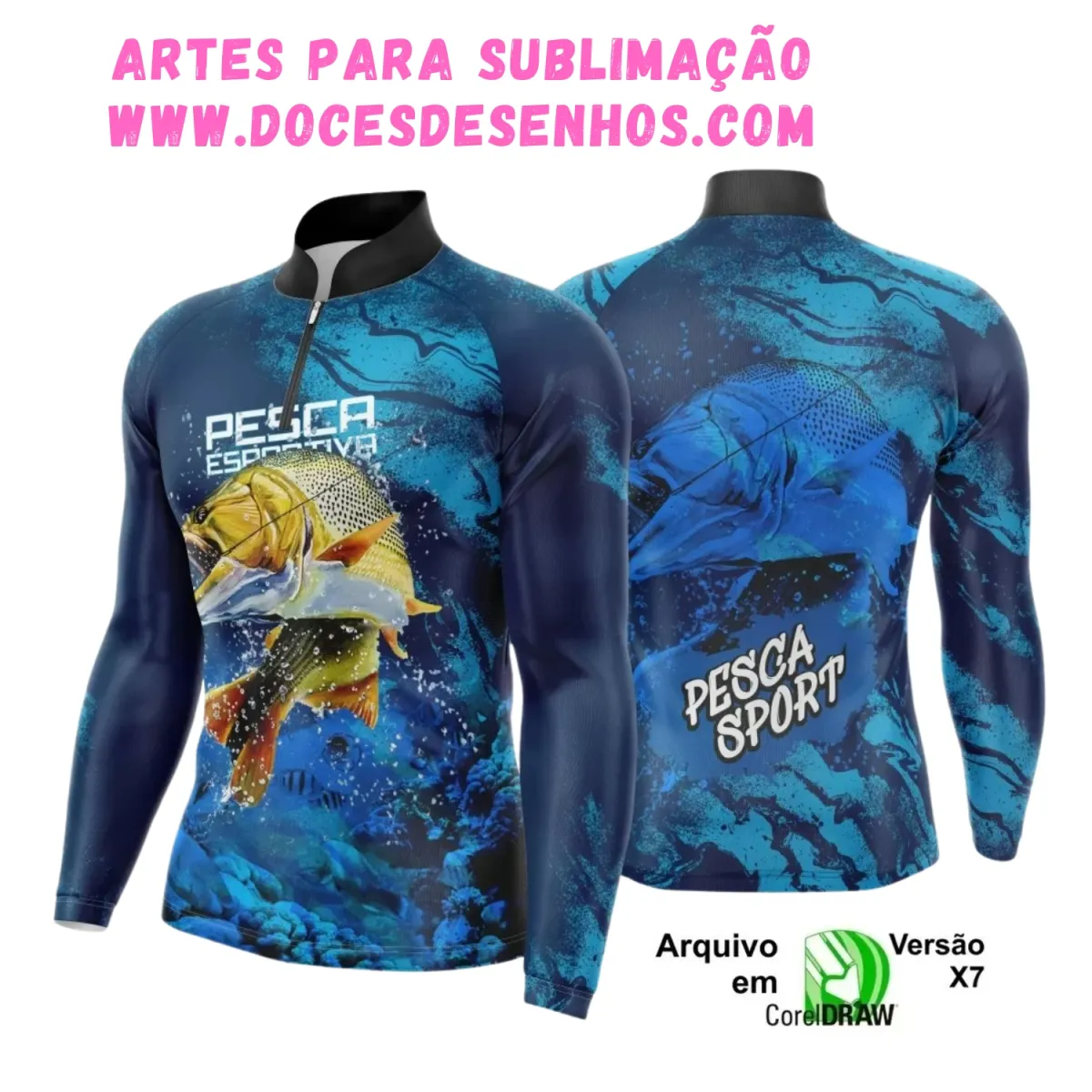 Pesca Esportiva: Arte de Camiseta Criativa e Pronta para Estampar