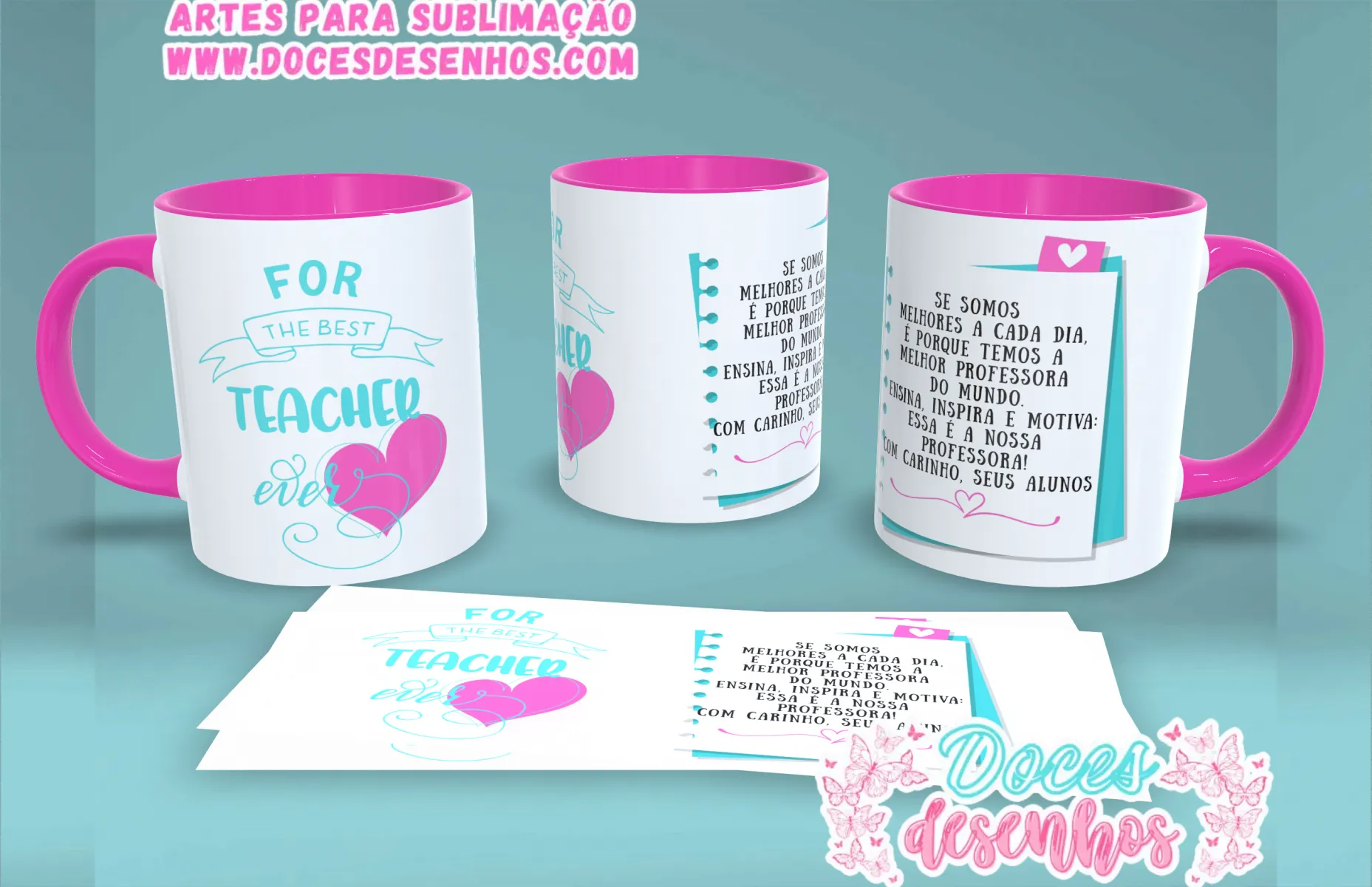 Professores JPG PNG caneca – Arquivo Sublimação Exclusivo