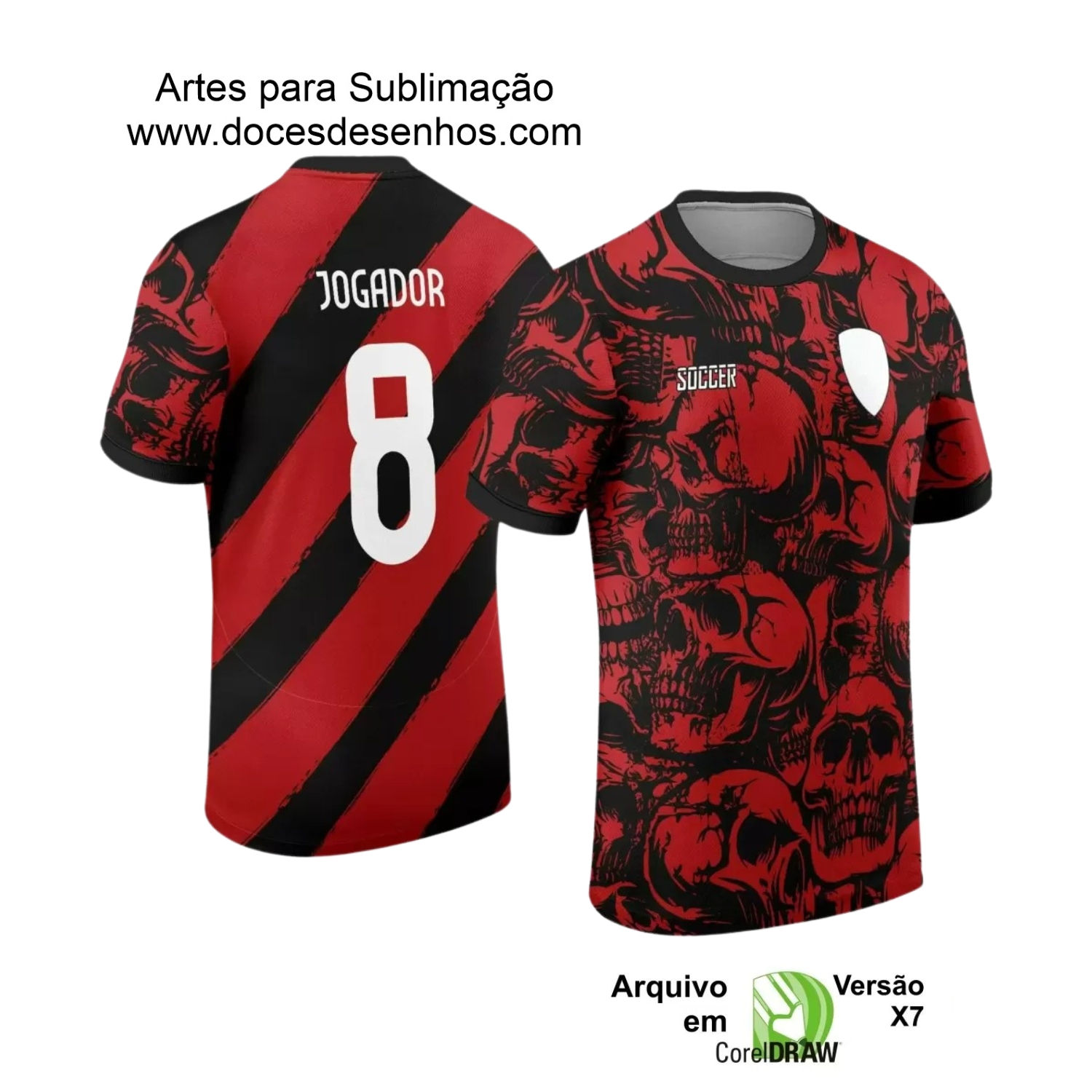 Template Camisa Interclasse 2024 Caveiras 