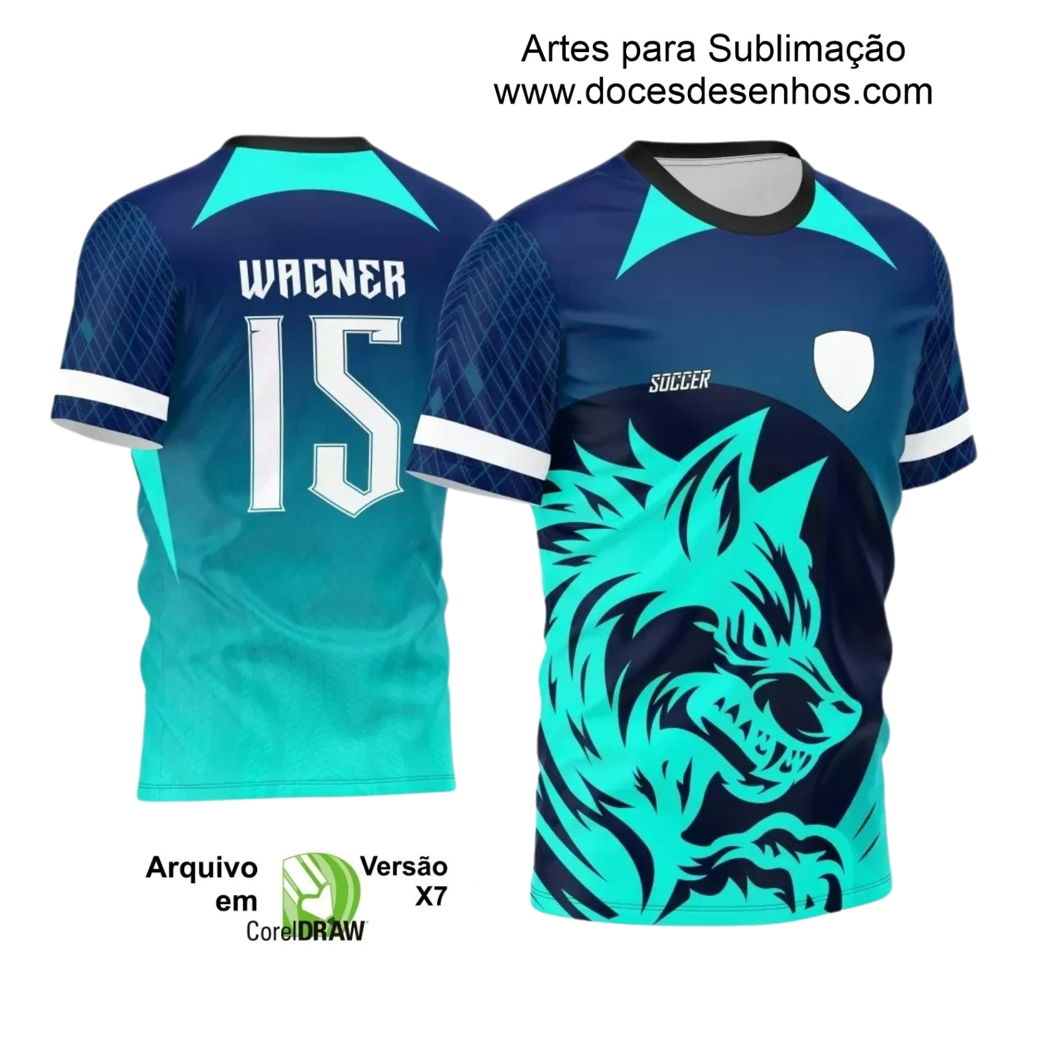 Template  Camisa Interclasse 2024  Lobo Degradê  