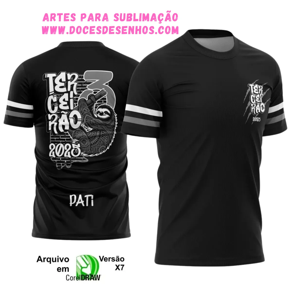 Terceirão Bicho Preguiça: Estampa Camiseta Escolar 2025 Terceirão Bicho Preguiça: Estampa Camiseta Escolar 2025