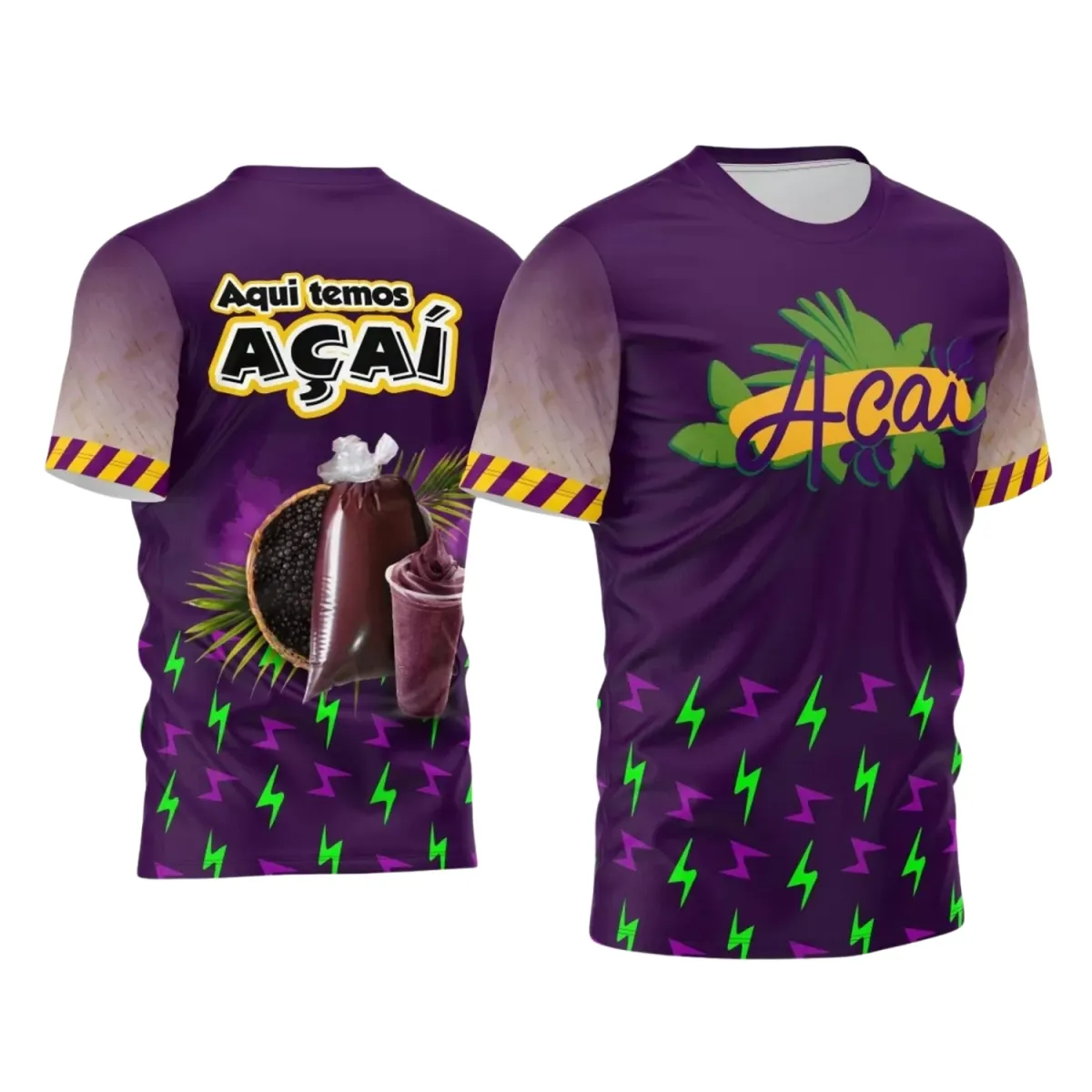 Uniforme para Loja de Açaí Personalizado – Design Profissional